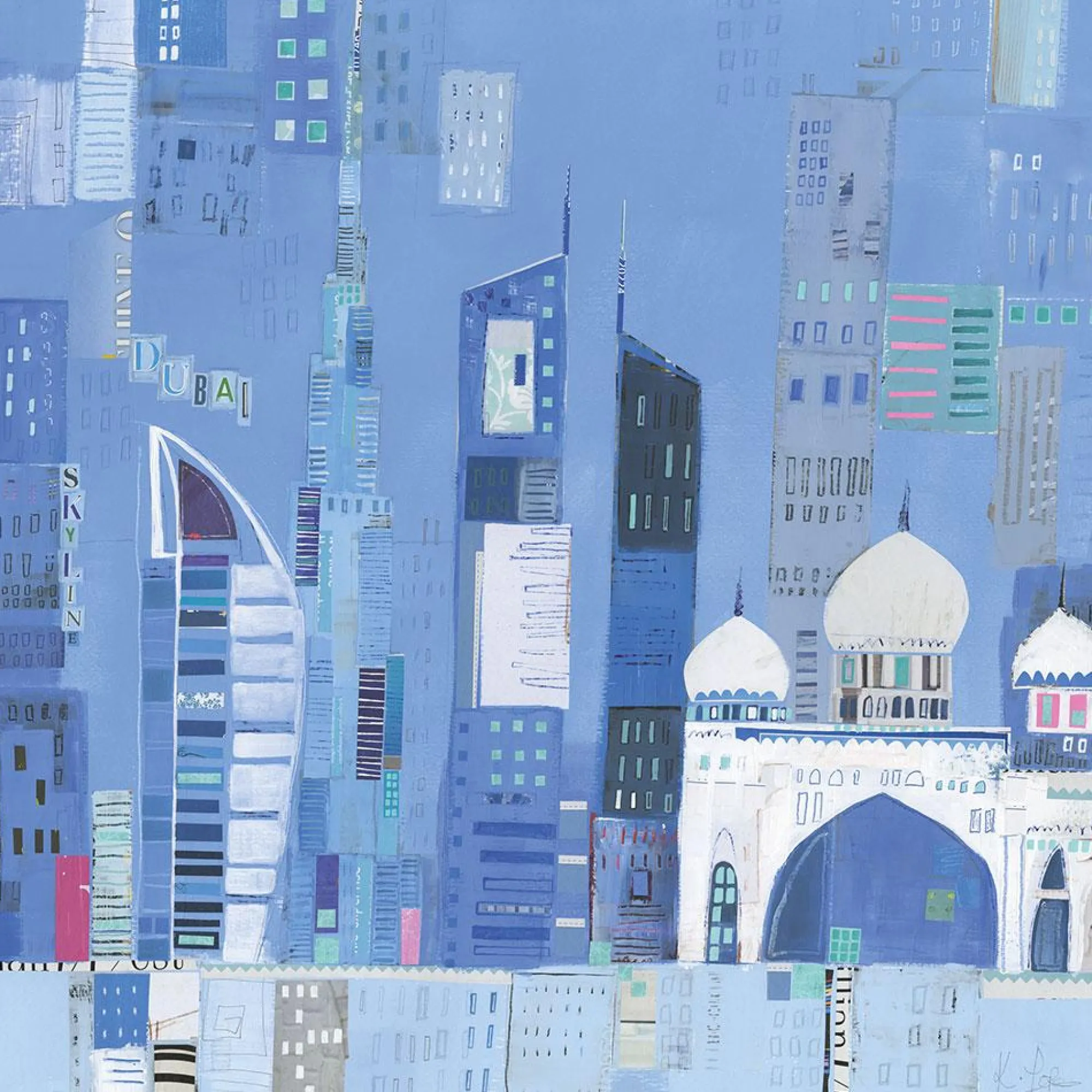 Unframed Prints*Whistlefish Dubai Skyline Art Print