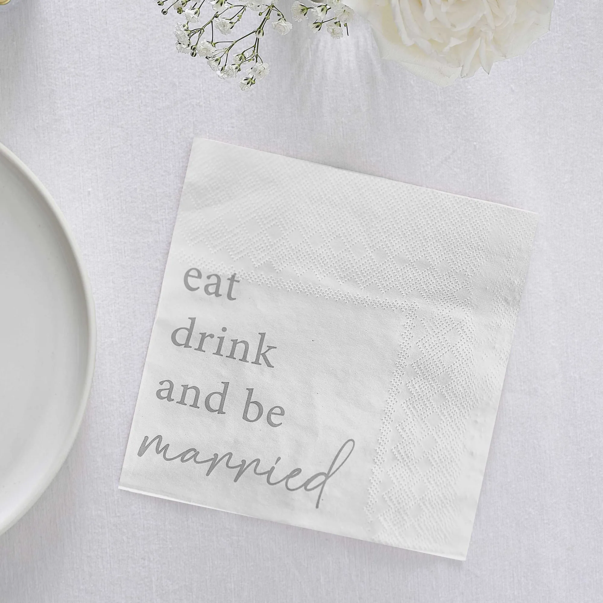 Napkins|Wedding*Whistlefish Eat, Drink And Be Married Wedding Napkins