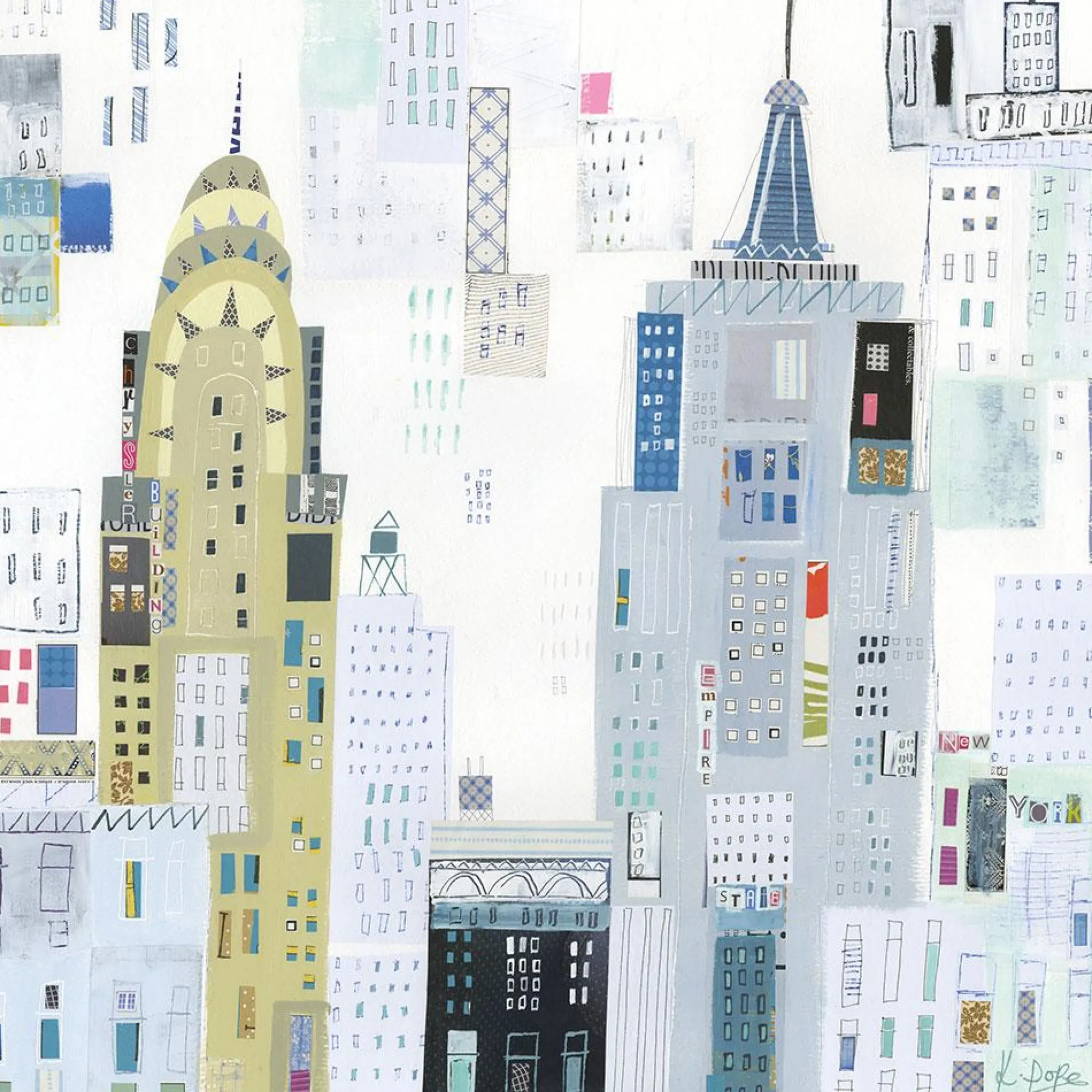Unframed Prints*Whistlefish Empire State Building New York Art Print