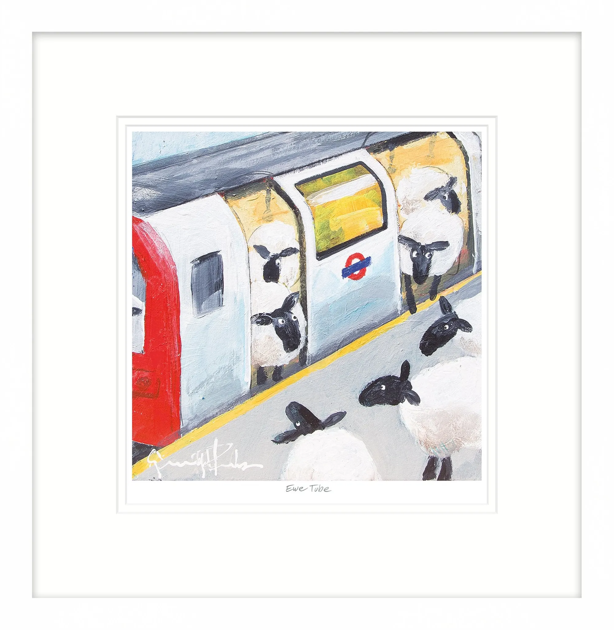 Framed Prints*Whistlefish Ewe Tube Framed Print