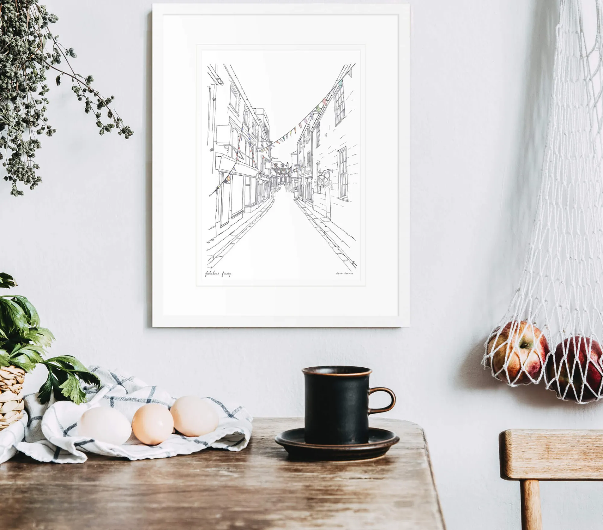 Fowey|Cornwall*Whistlefish Fabulous Fowey Small Framed Print