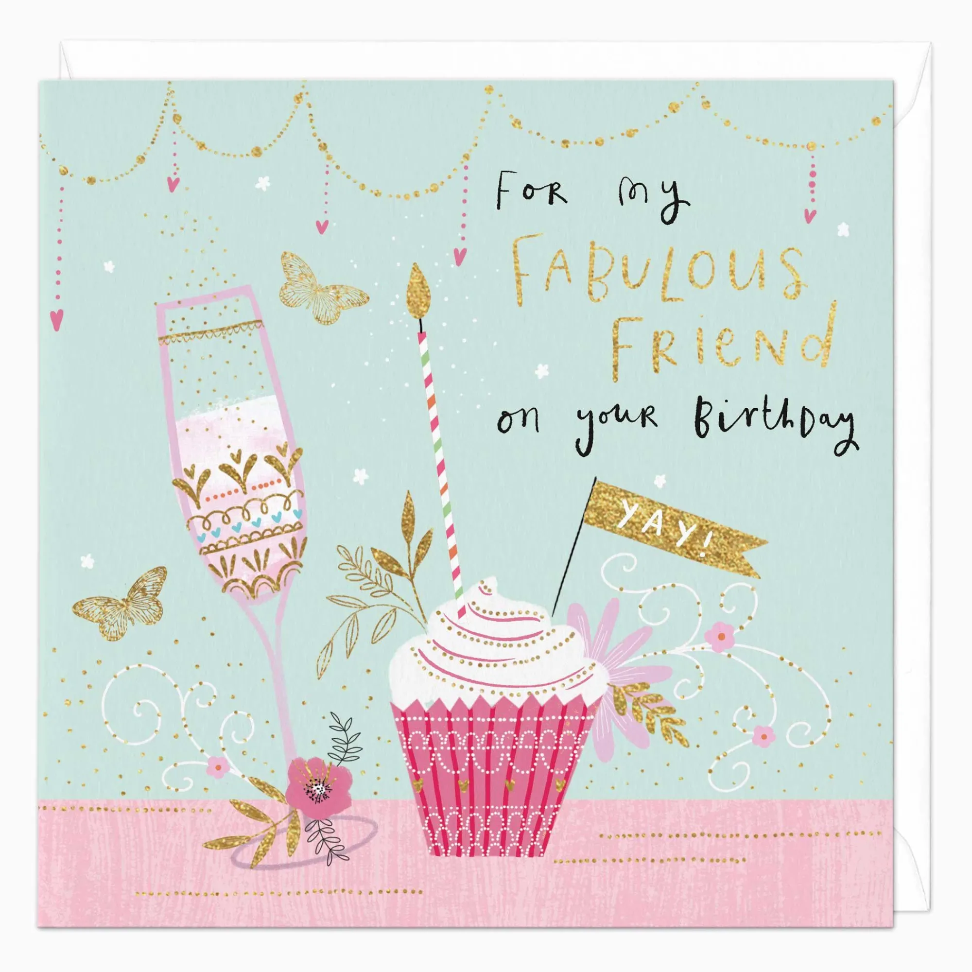Birthday|For Relatives*Whistlefish Fabulous Friend Cupcake Birthday Card
