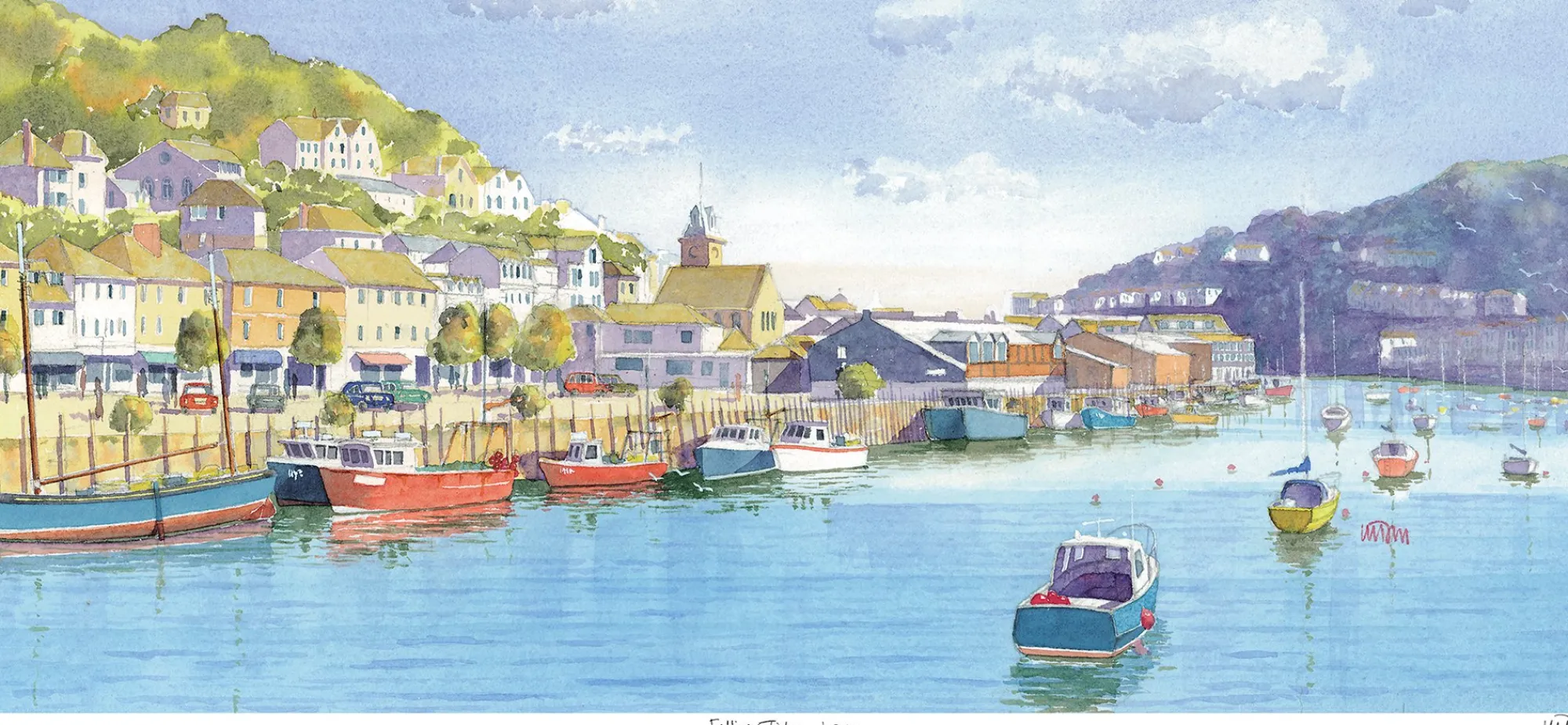 Unframed Prints*Whistlefish Falling Tide Looe Art Print
