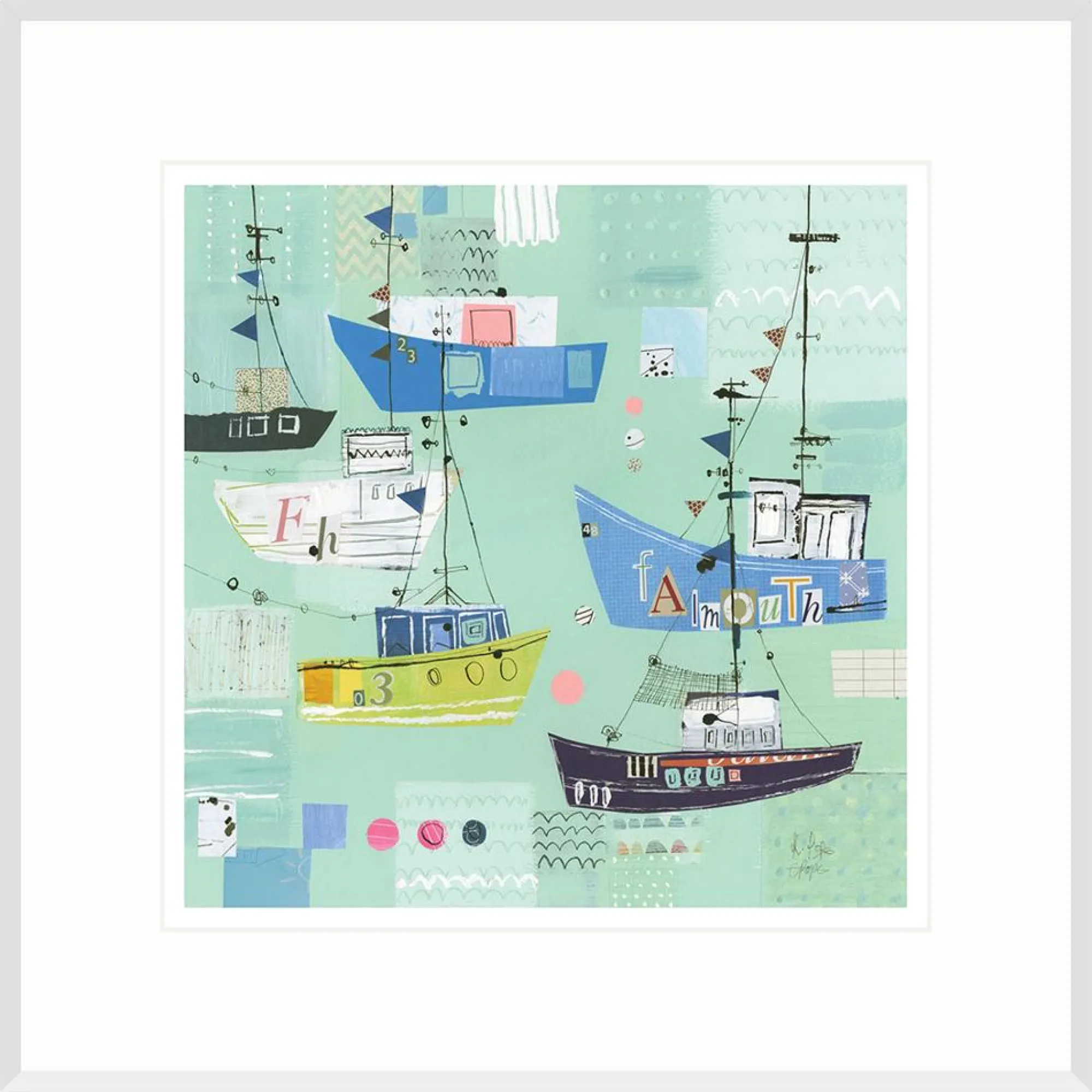 Falmouth|Cornwall*Whistlefish Falmouth Boats Framed Print