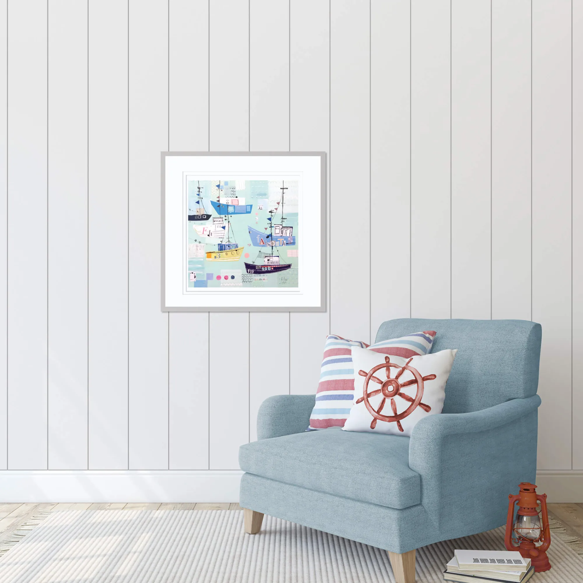 Falmouth|Cornwall*Whistlefish Falmouth Boats Framed Print