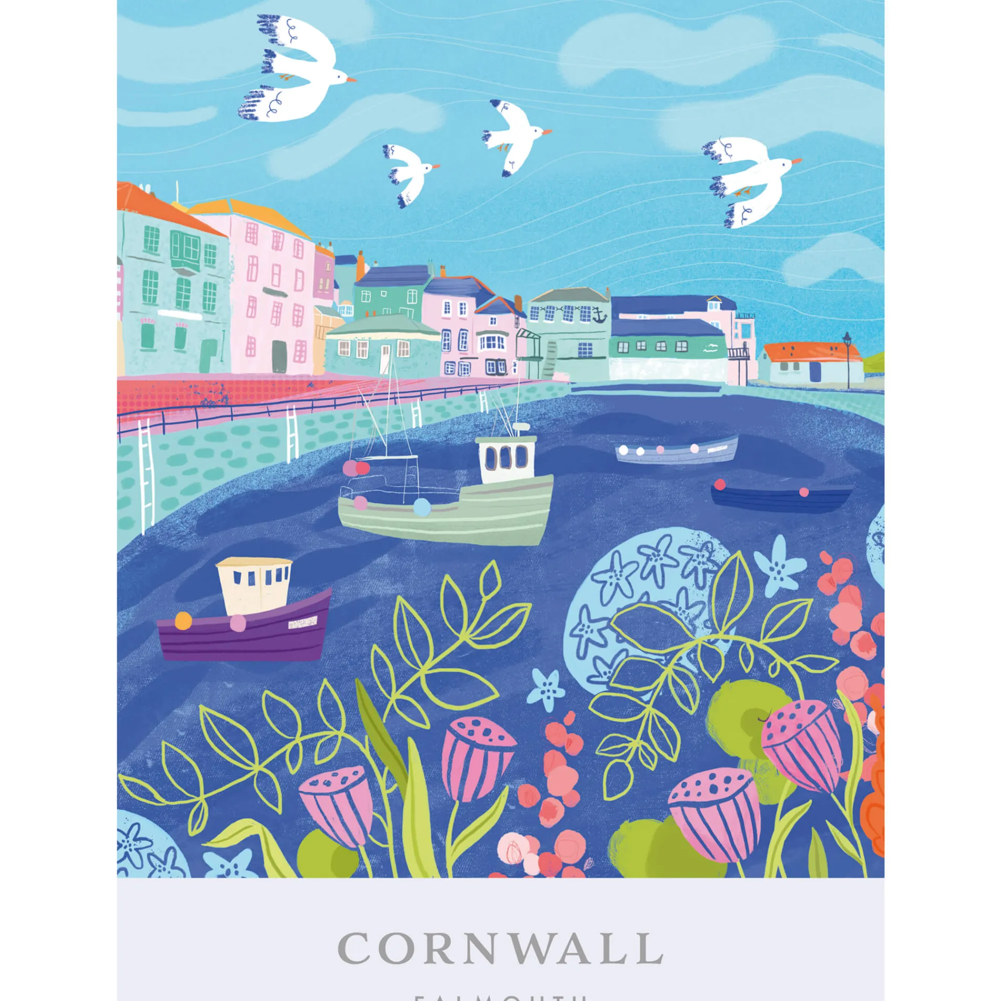 Unframed Prints*Whistlefish Falmouth Brights Small Art Print