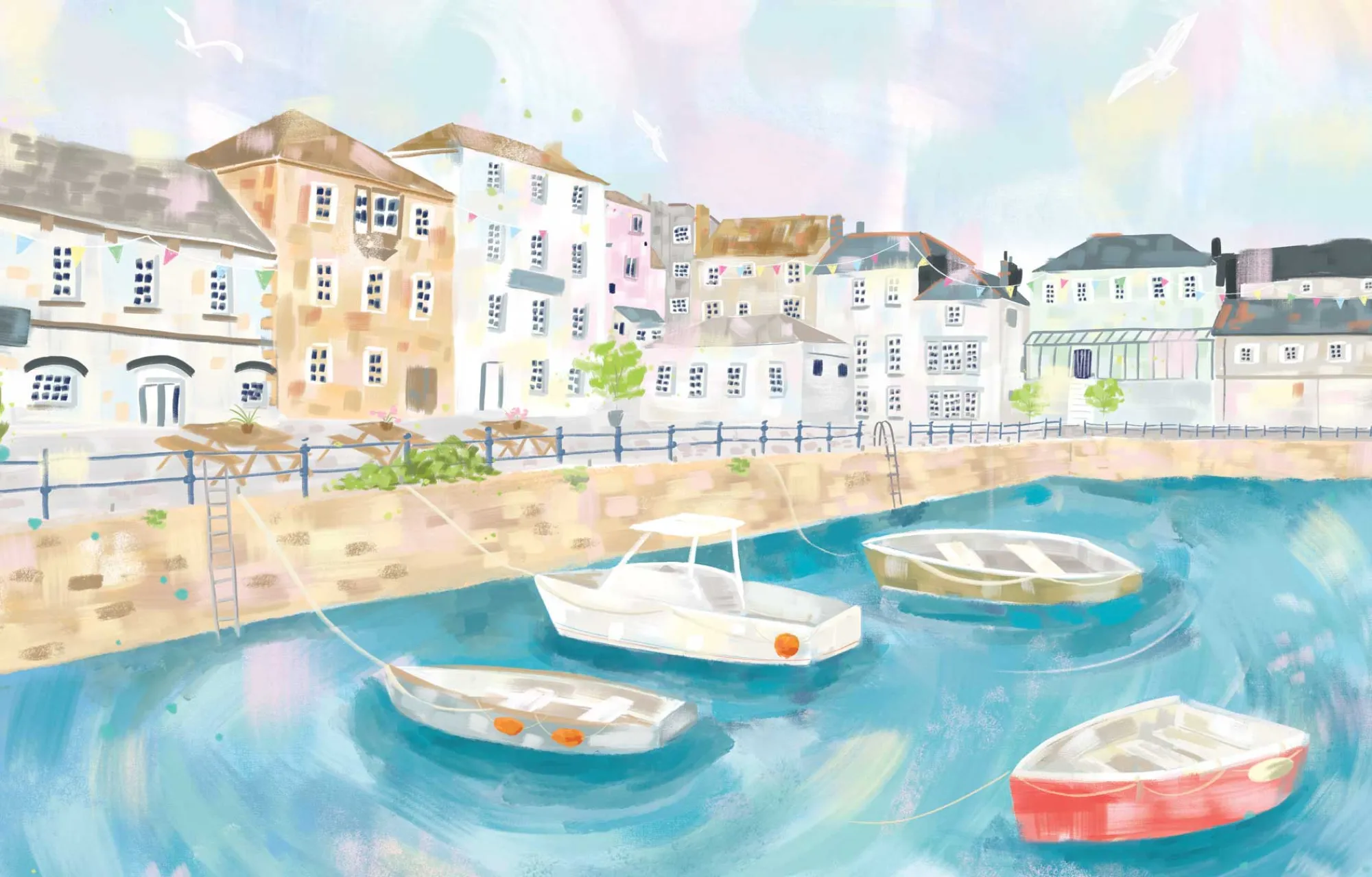 Unframed Prints*Whistlefish Falmouth Harbour Art Print
