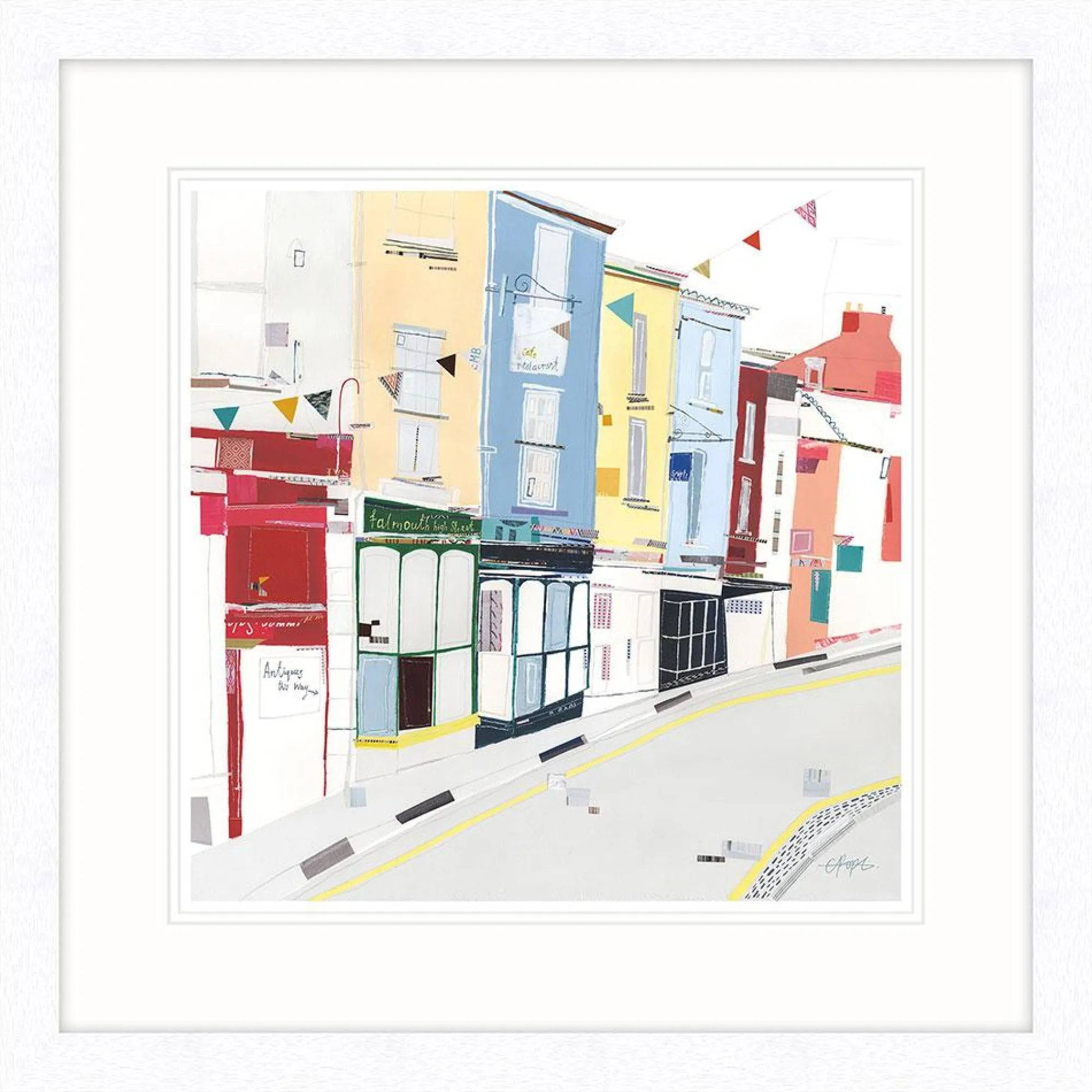 Framed Prints*Whistlefish Falmouth High Street Large Framed Print