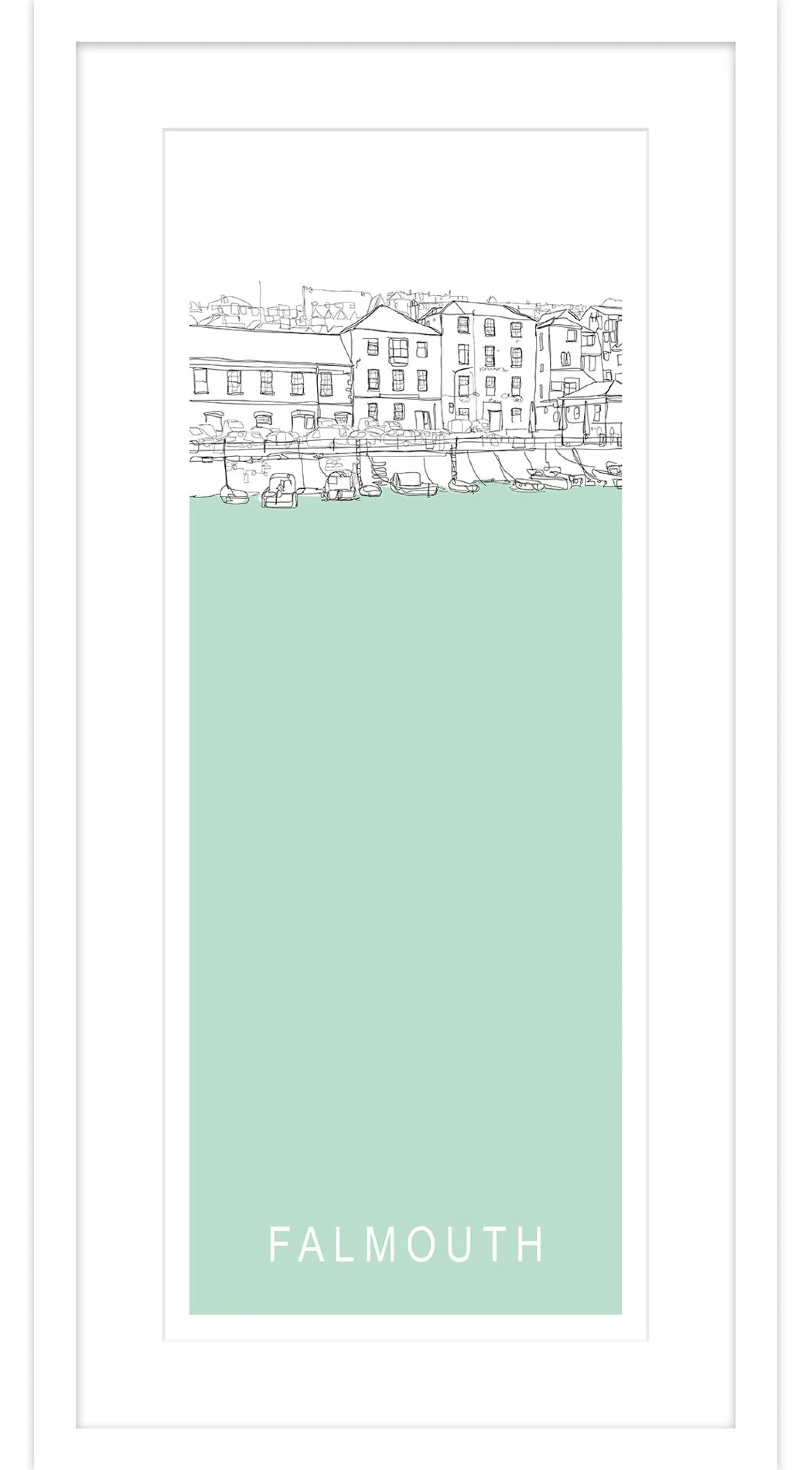 Falmouth|Cornwall*Whistlefish Falmouth Long Framed Print