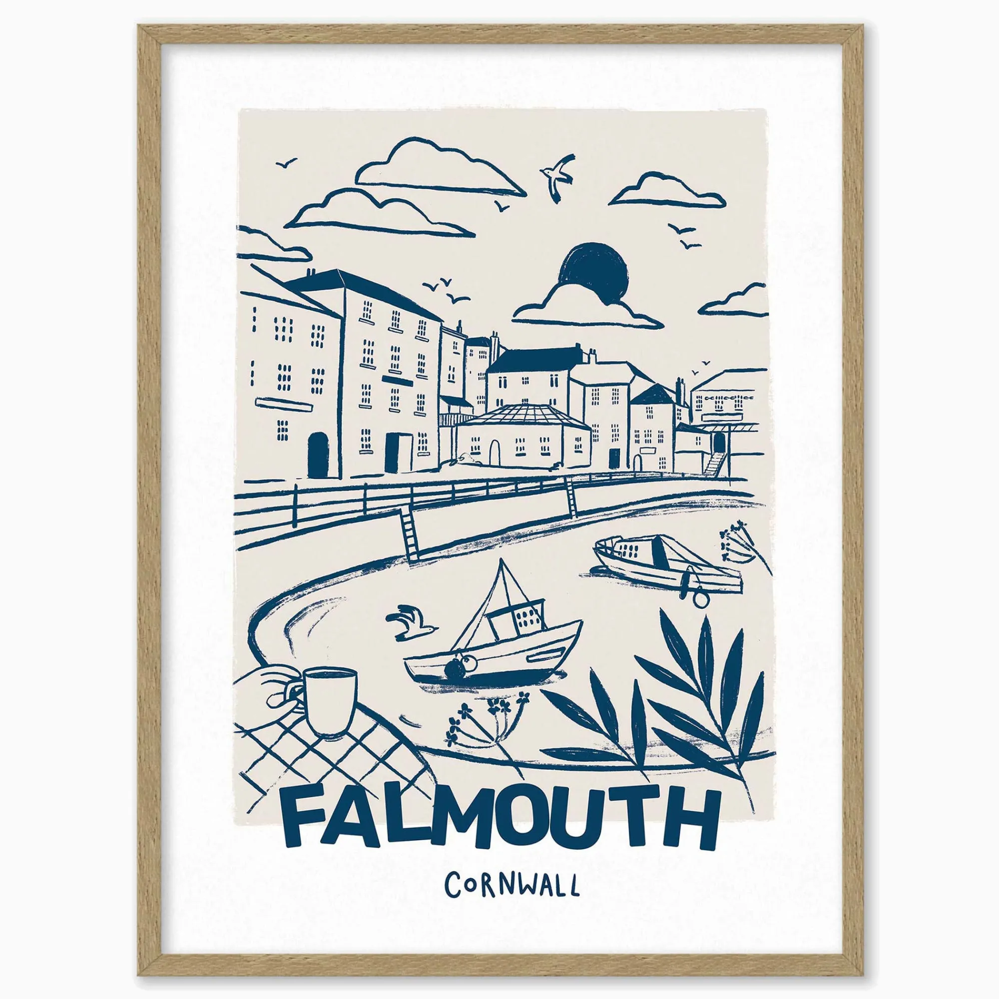 Falmouth*Whistlefish Falmouth Small Framed Print