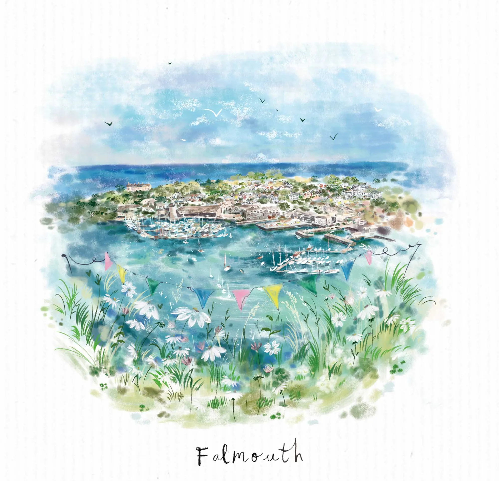 Unframed Prints*Whistlefish Falmouth Summer Small Art Print