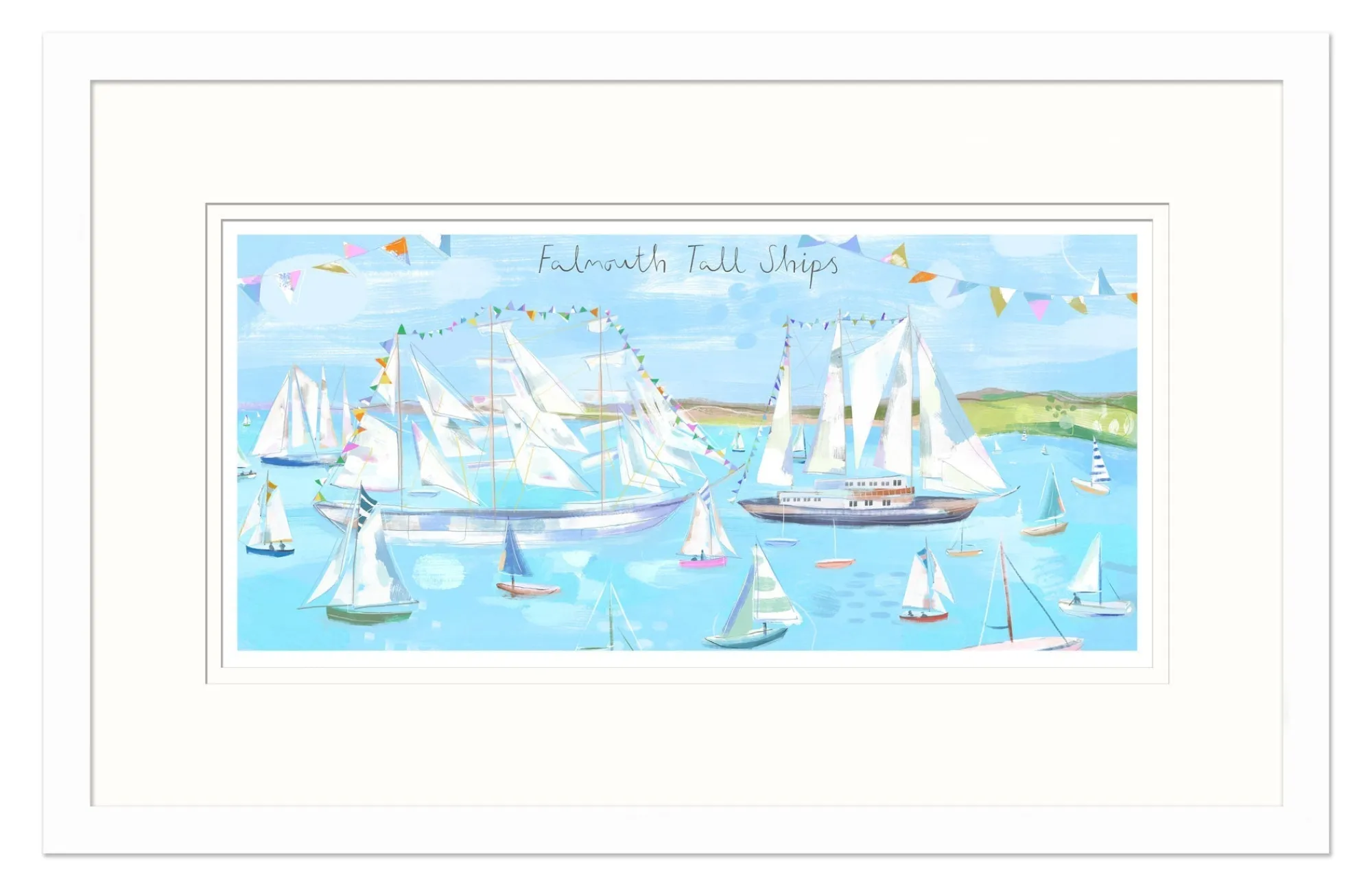 Falmouth|Cornwall*Whistlefish Falmouth Tall Ships Small Framed Print