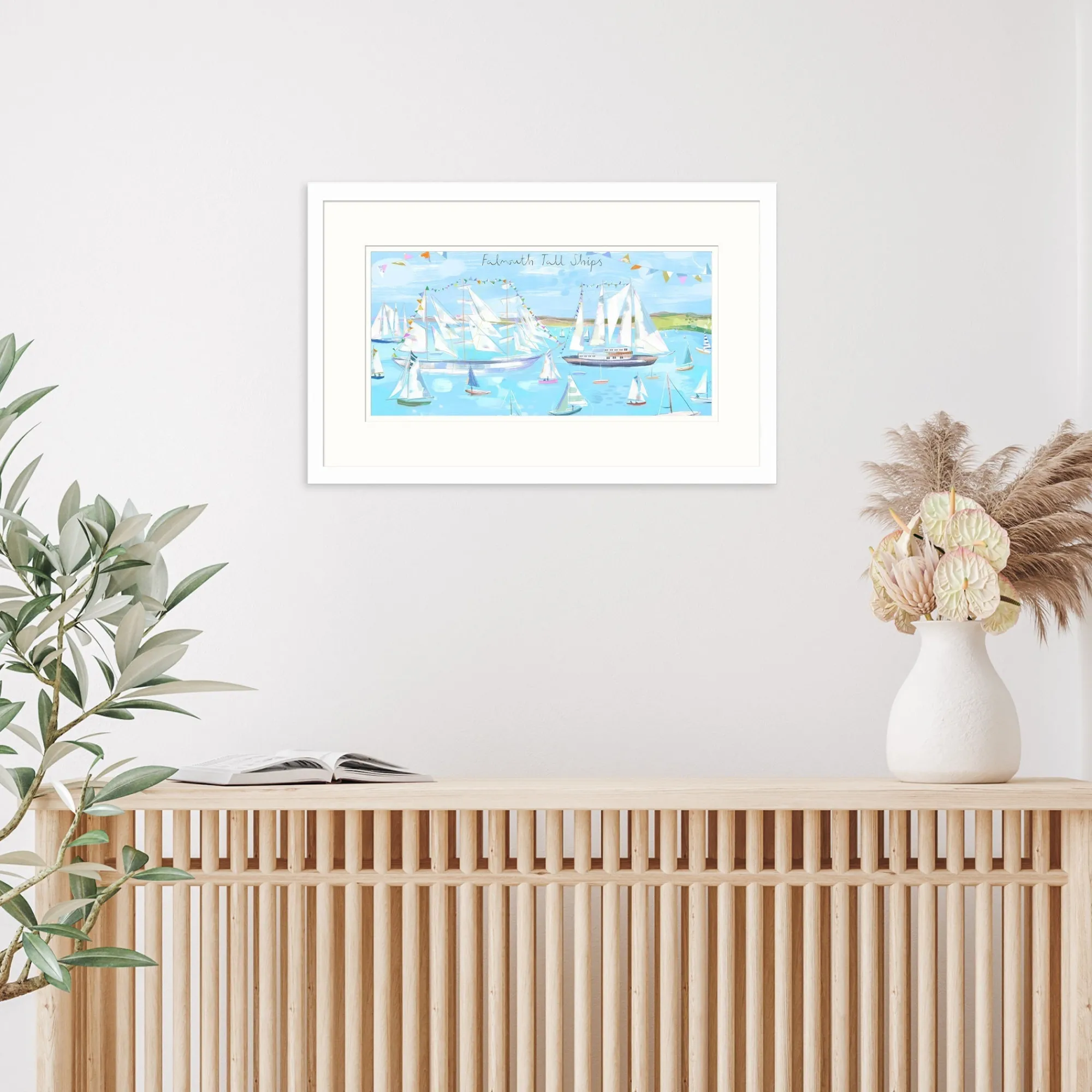 Falmouth|Cornwall*Whistlefish Falmouth Tall Ships Small Framed Print