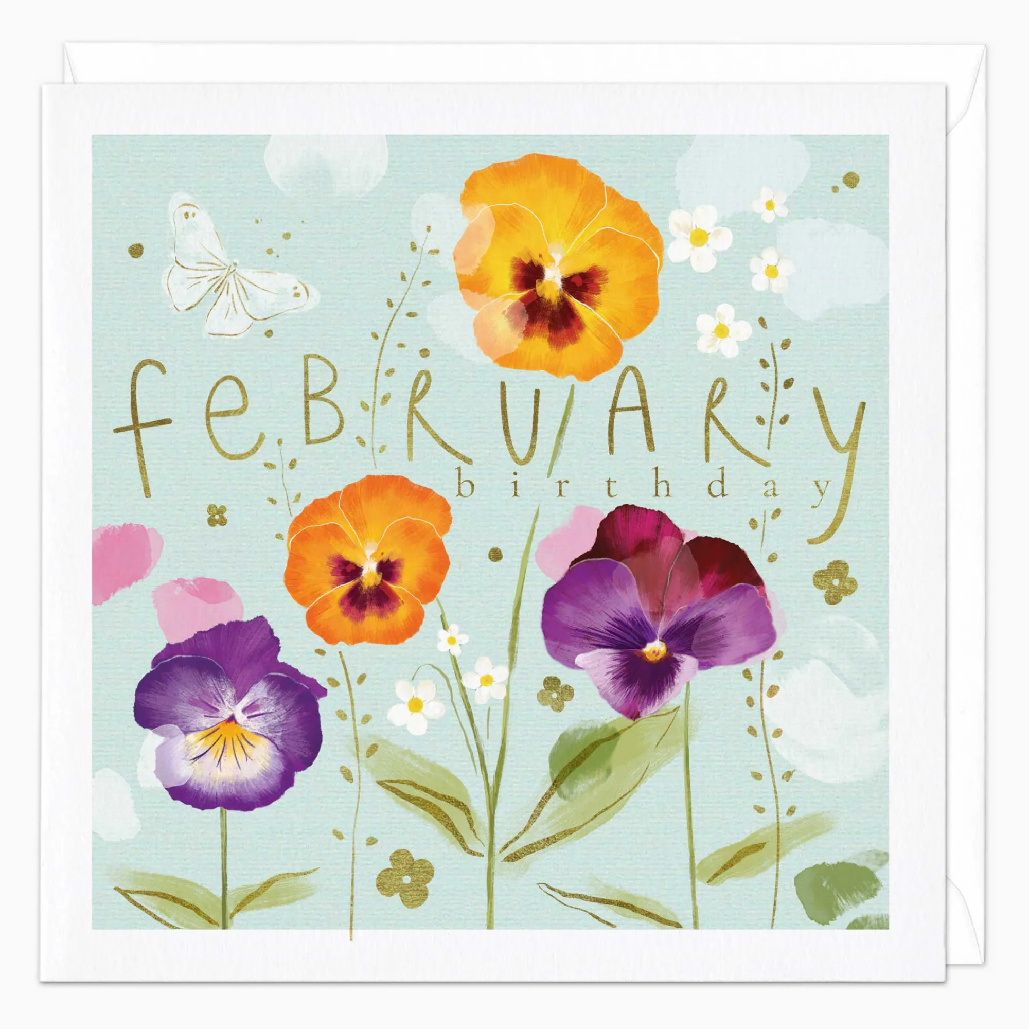 Birthday|By Month*Whistlefish February Birth Flower Card