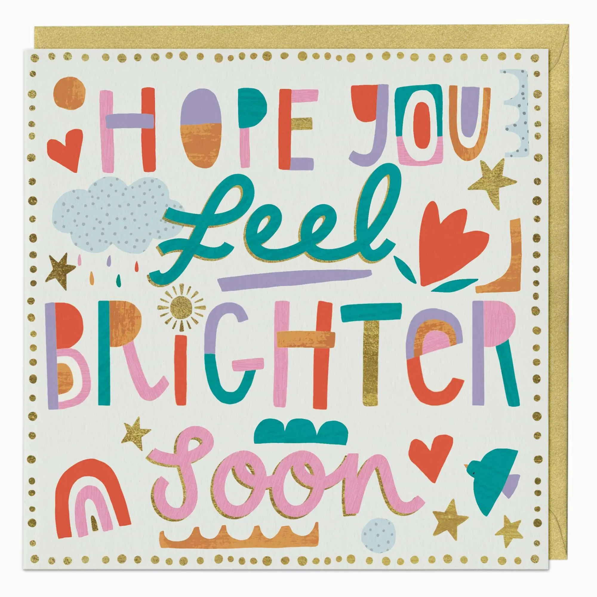Just To Say|Get Well Soon*Whistlefish Feel Brighter Soon Patchwork Card