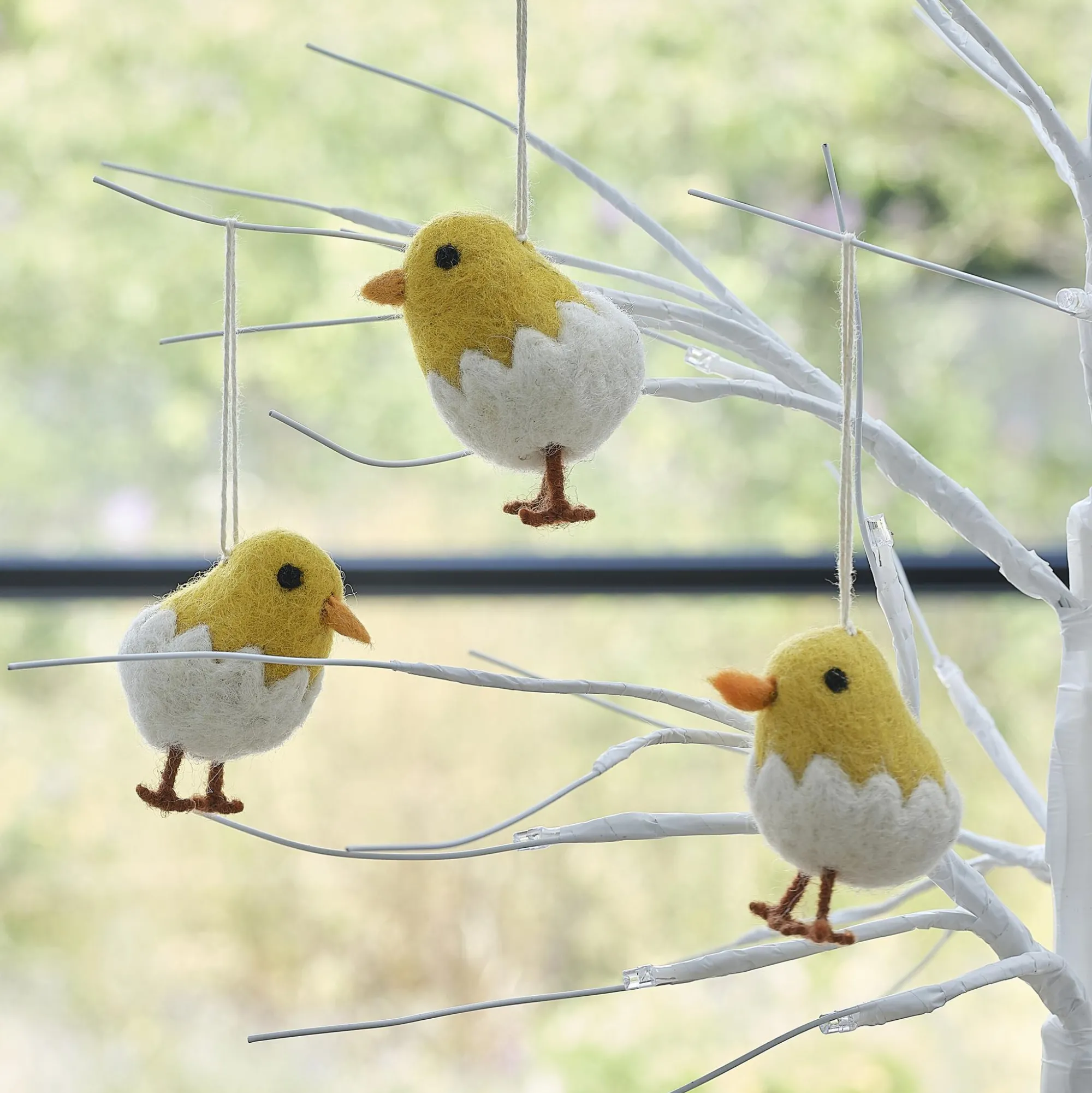 Decorations|Easter*Whistlefish Felt Easter Chick Tree Decorations