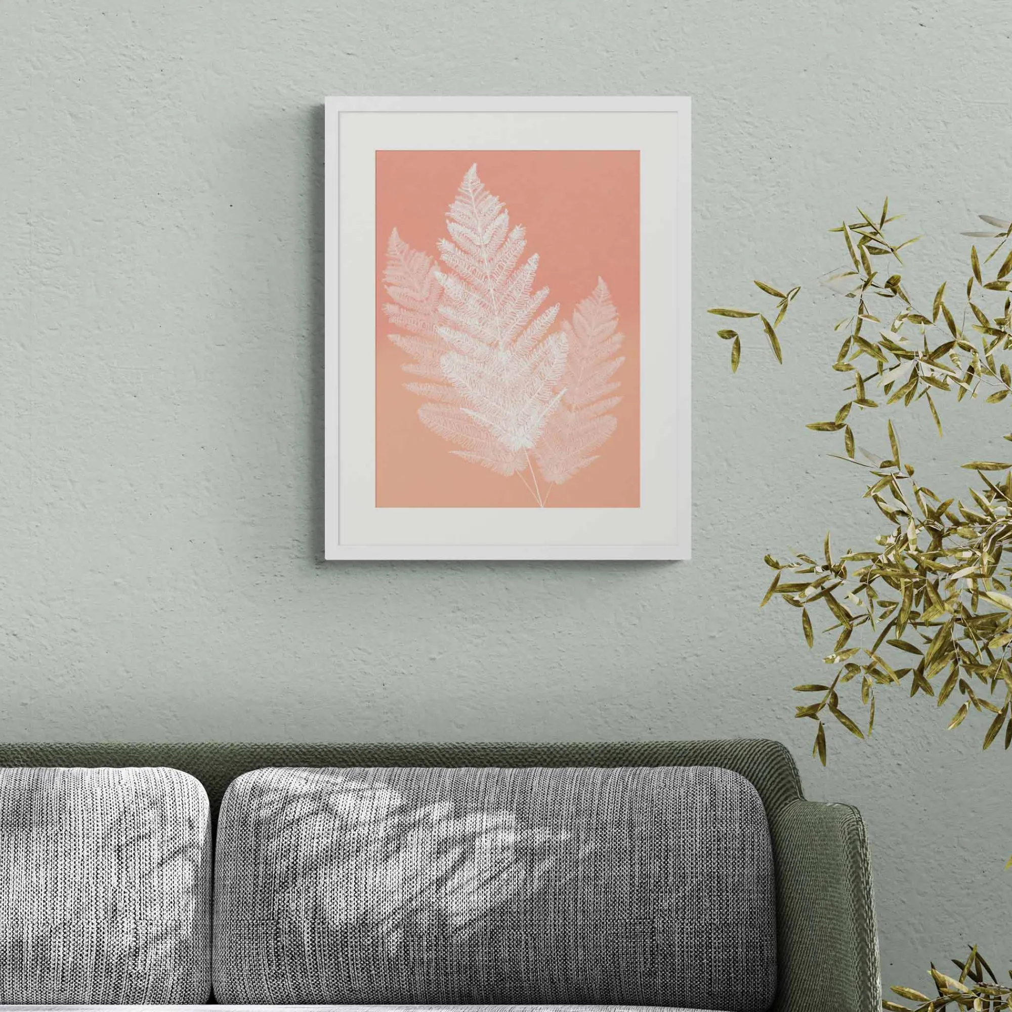 Unframed Prints*Whistlefish Fern Orange Medium Art Print