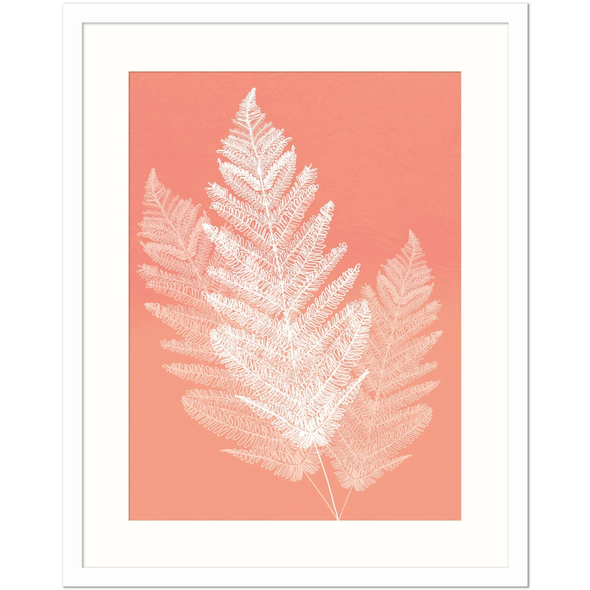 Framed Prints*Whistlefish Fern Orange Medium Framed Print