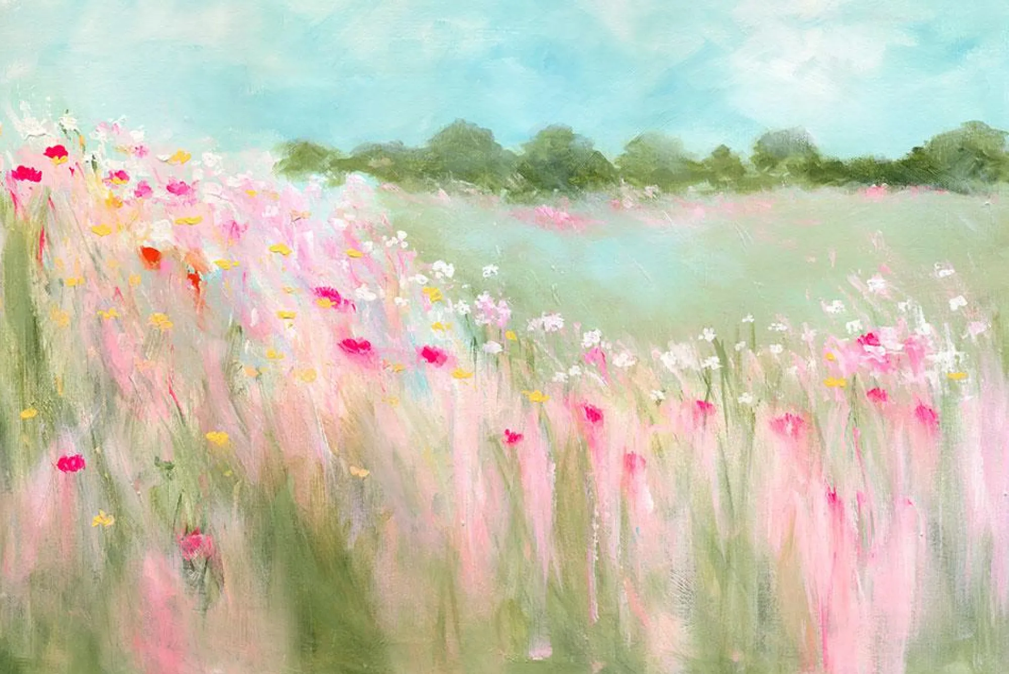 Unframed Prints*Whistlefish Field Of Blooms Art Print