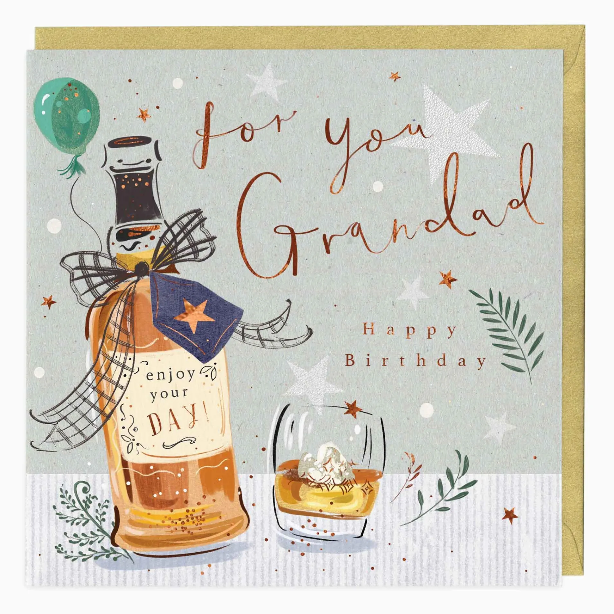 Birthday|For Relatives*Whistlefish Fine Whiskey Bottle Grandad Birthday Card