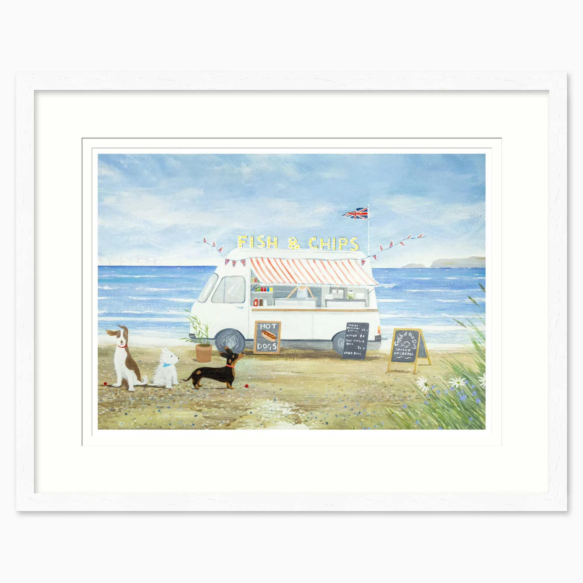 Coastal Scenes|Animal*Whistlefish First In Line Framed Print