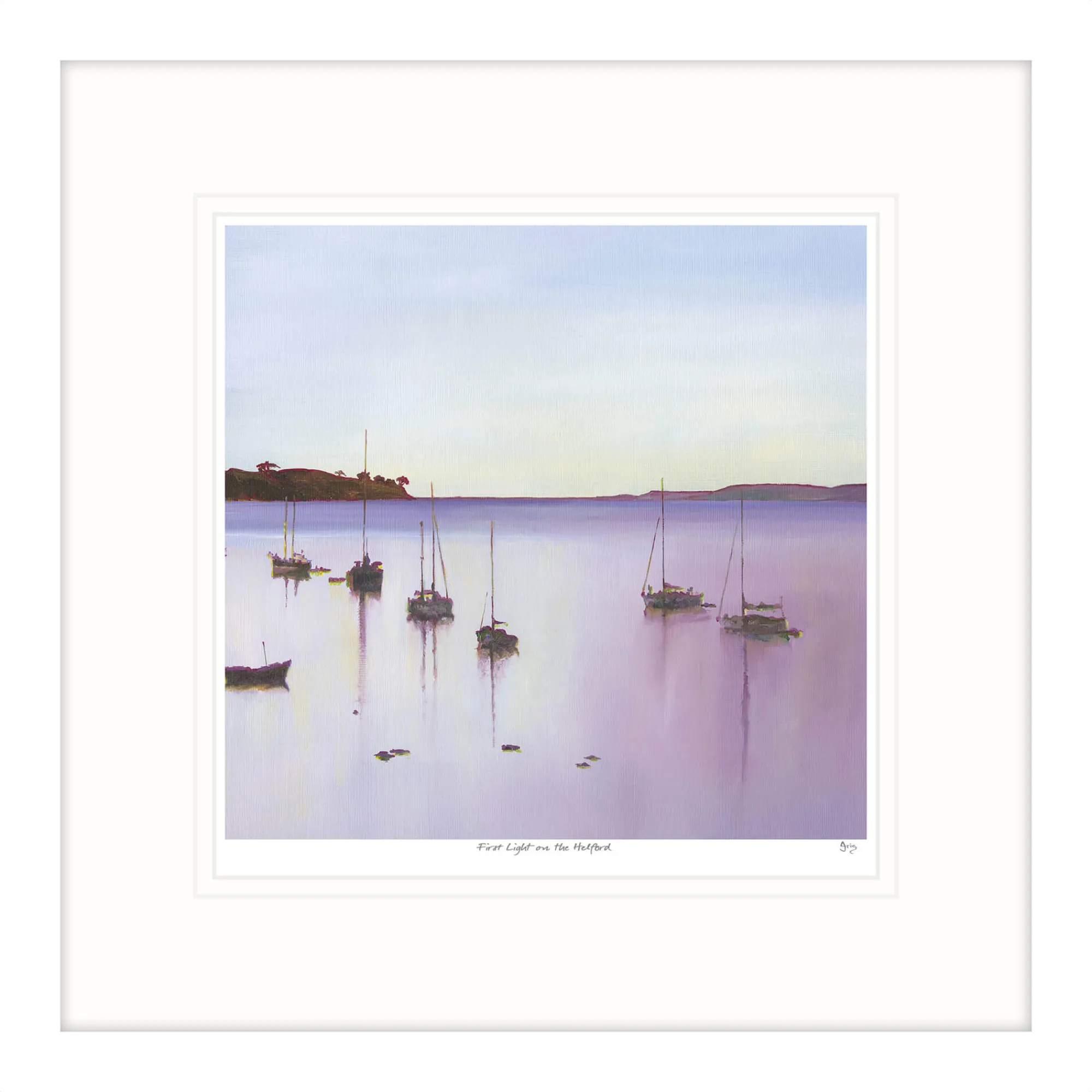 Cornwall|Coastal Scenes*Whistlefish First Light On The Helford Framed Print