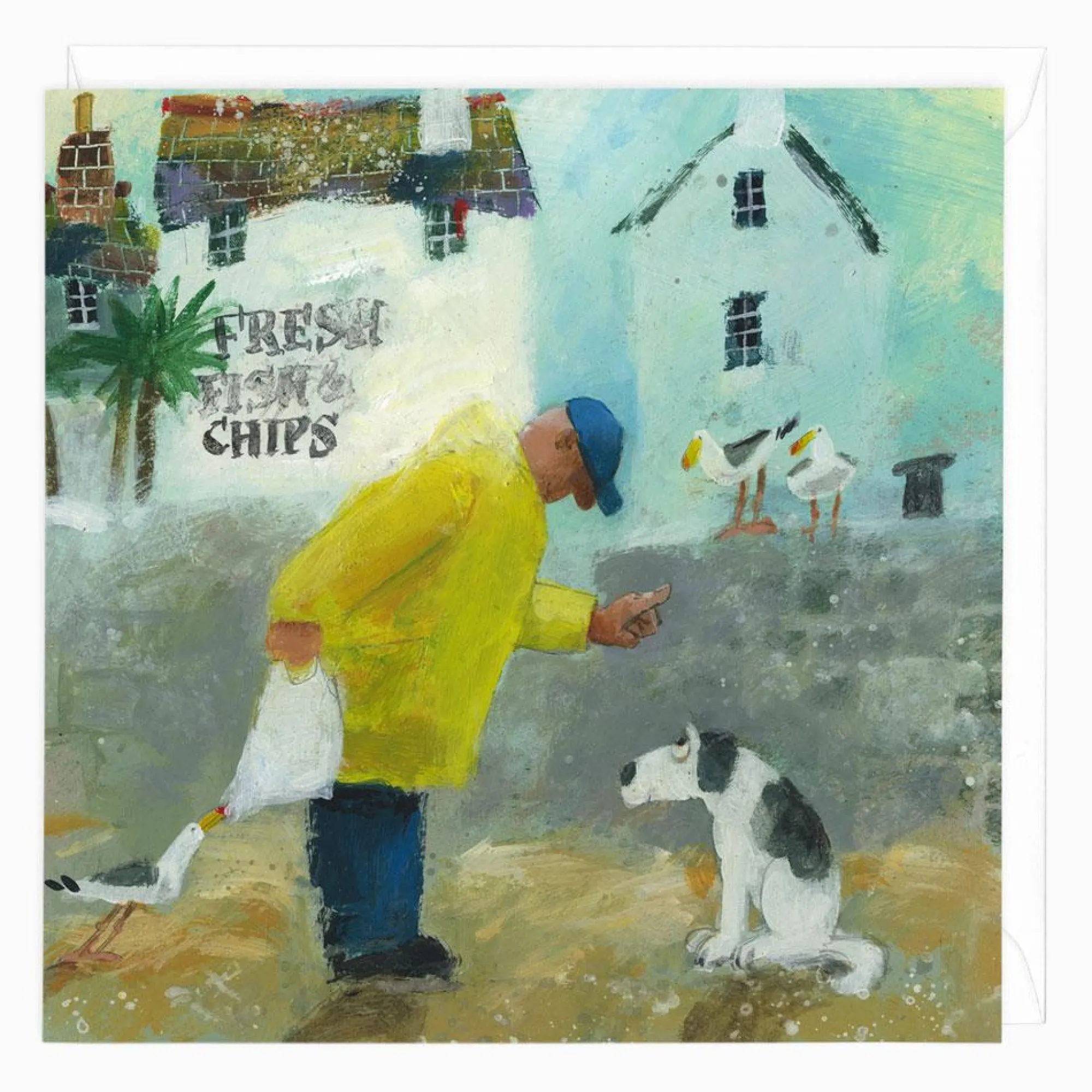 Father's Day*Whistlefish Fish And Chips Humorous Art Card