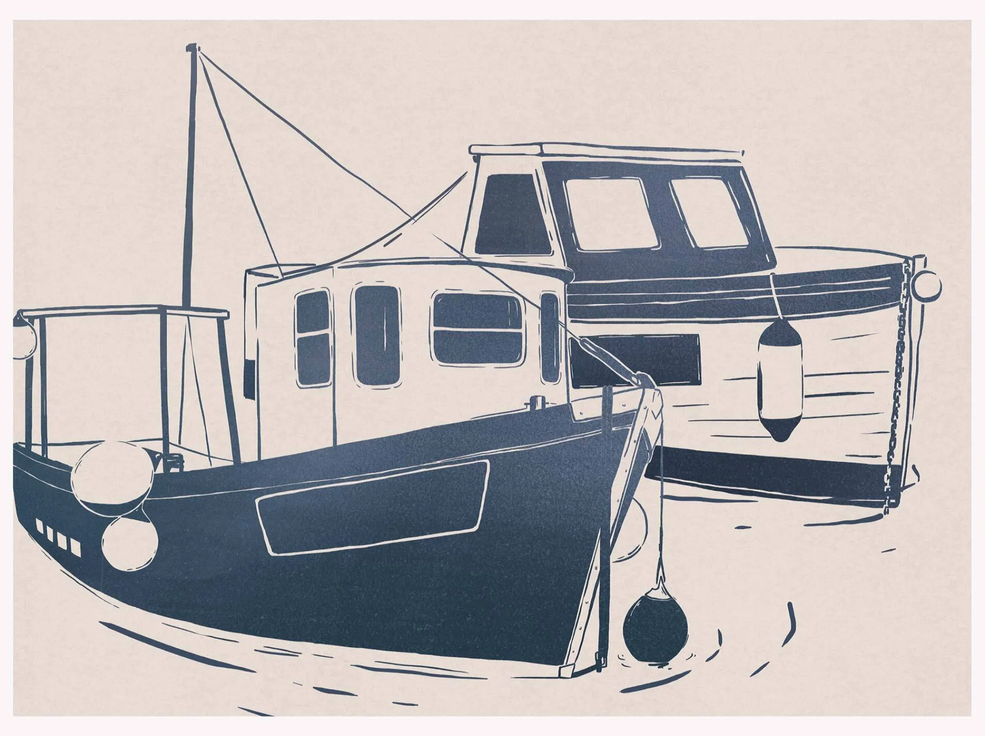 Unframed Prints*Whistlefish Fishing Boats Art Print