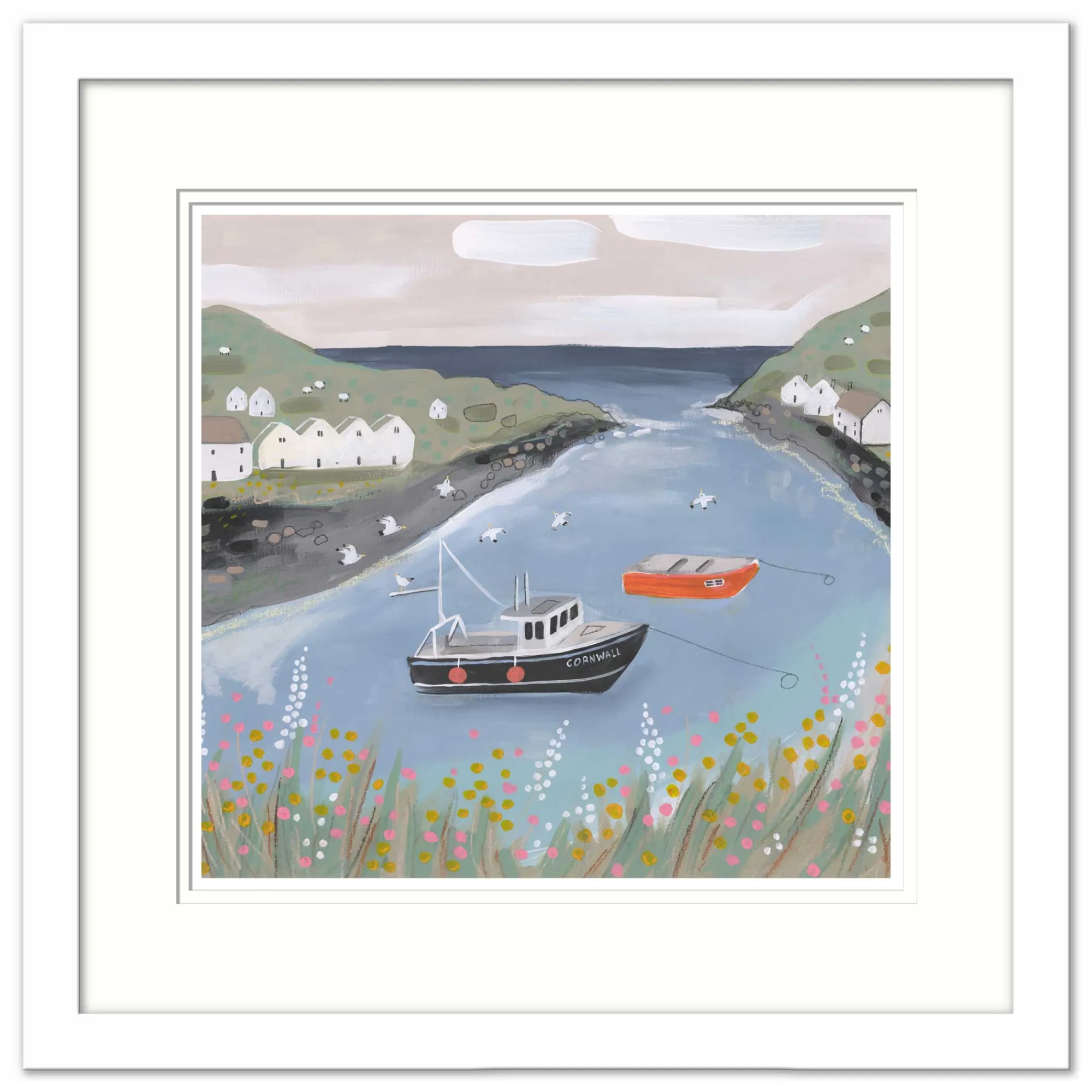 Coastal Scenes|Framed Prints*Whistlefish Fishing Boats Med Framed Print