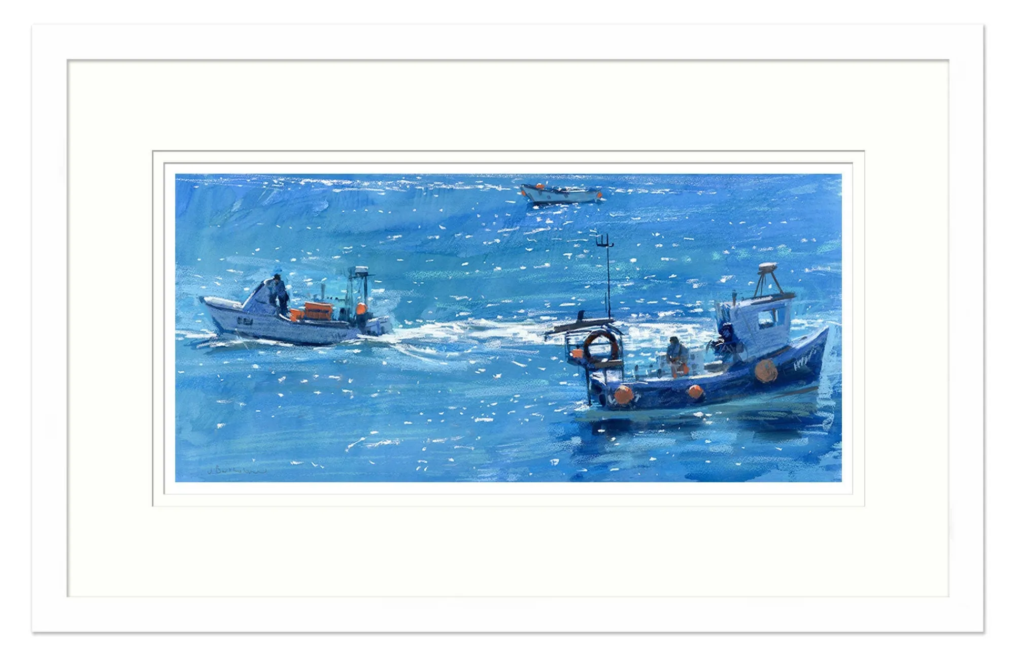 Framed Prints*Whistlefish Fishing Boats Passing Framed Print