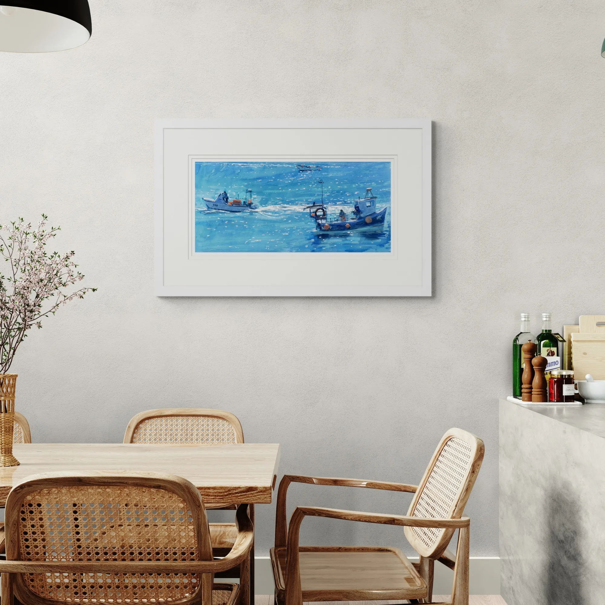 Framed Prints*Whistlefish Fishing Boats Passing Framed Print