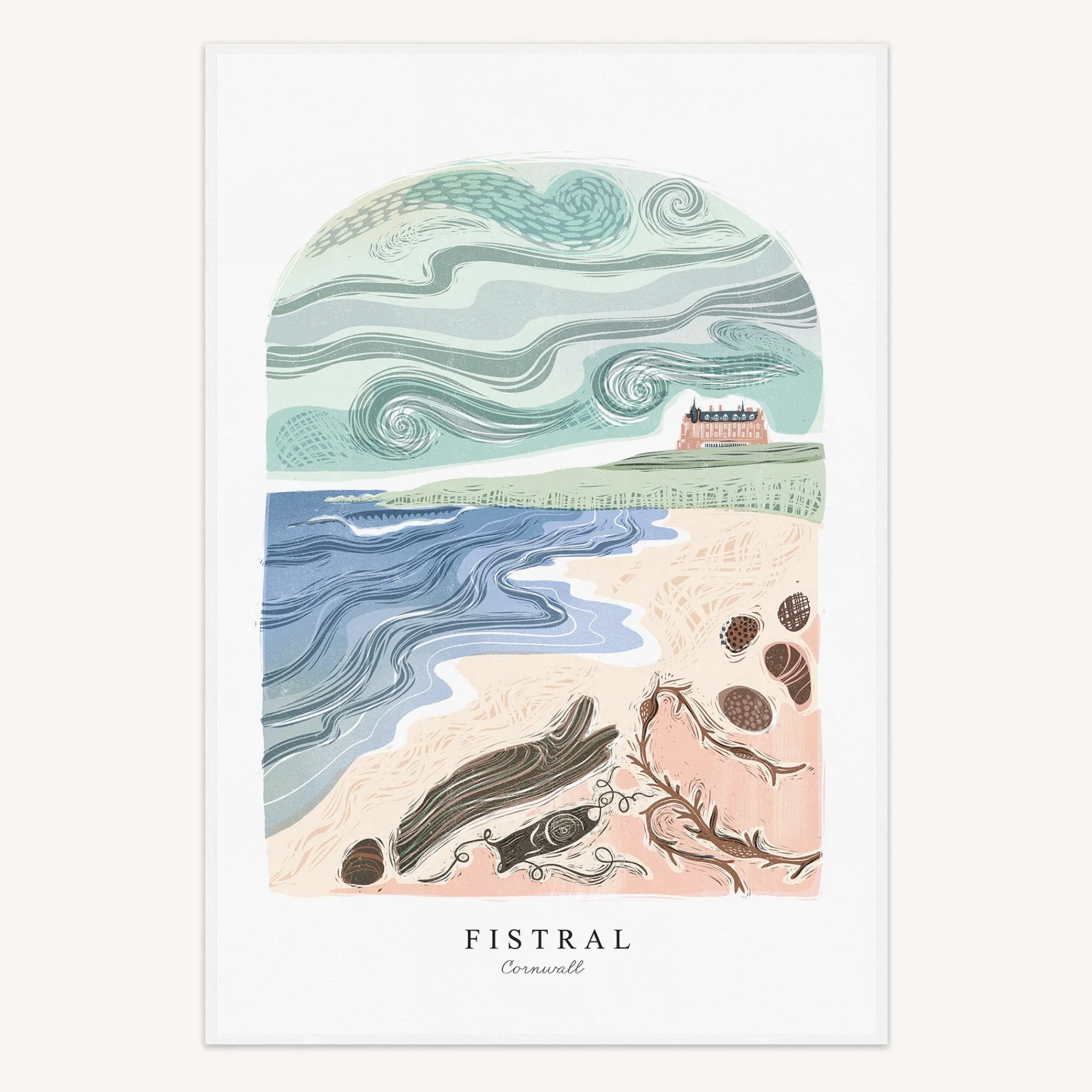 Under £20|Under £10*Whistlefish Fistral Arched Lino Tea Towel