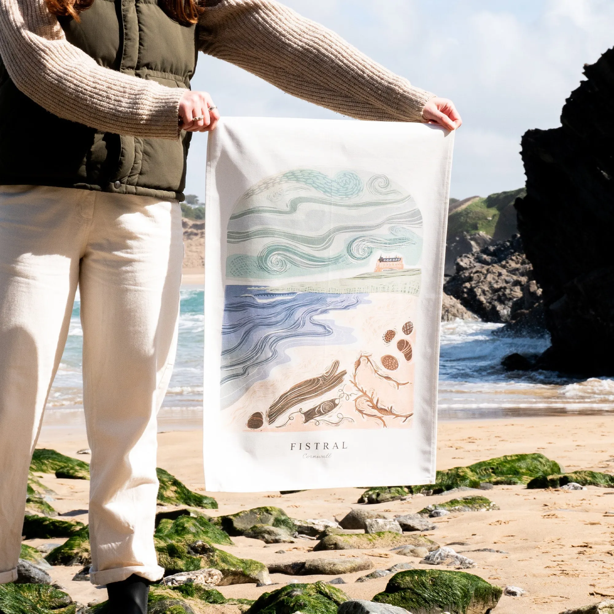 Under £20|Under £10*Whistlefish Fistral Arched Lino Tea Towel