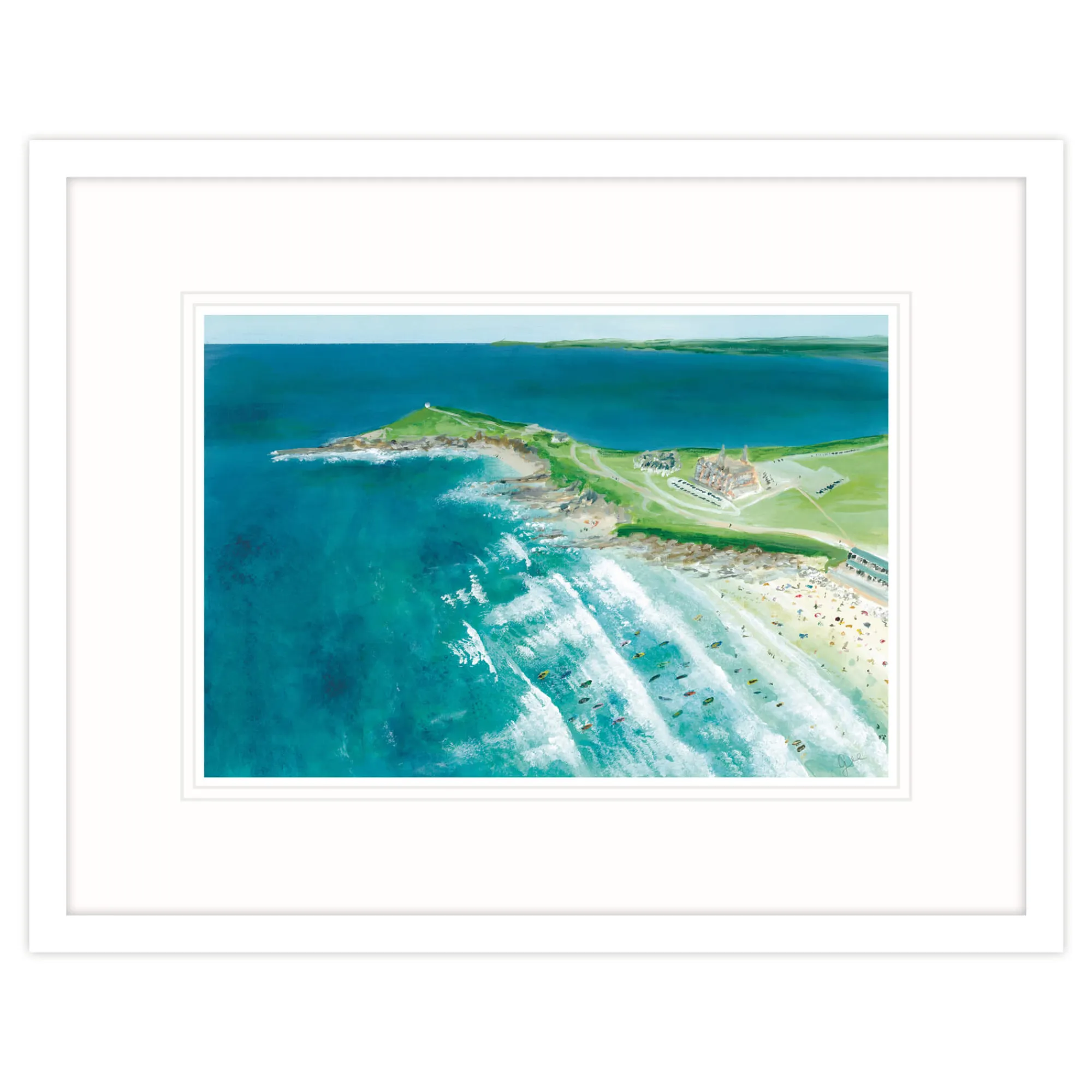 Newquay|Cornwall*Whistlefish Fistral Framed Print