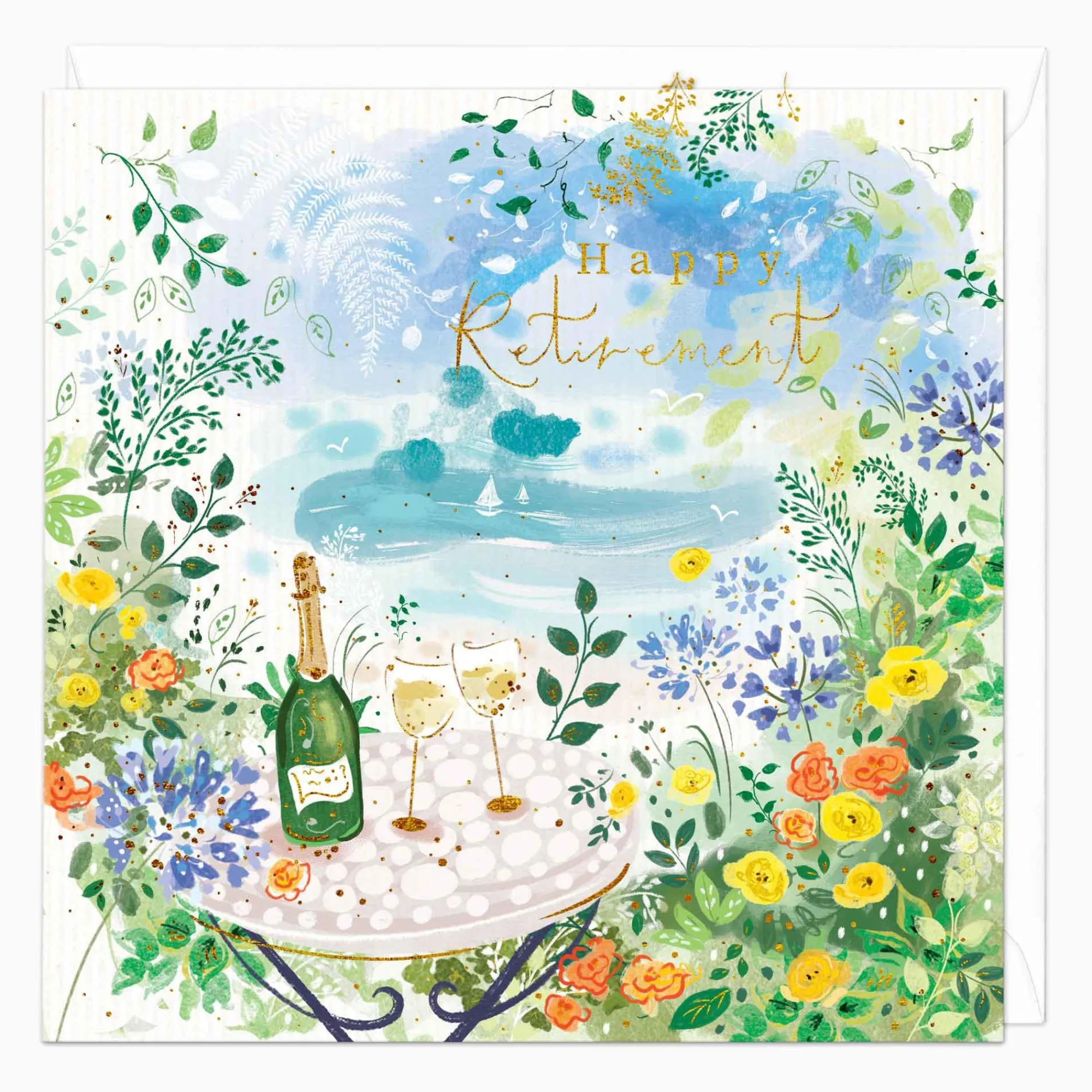 Leaving & Retirement*Whistlefish Floral Ambience Retirement Card