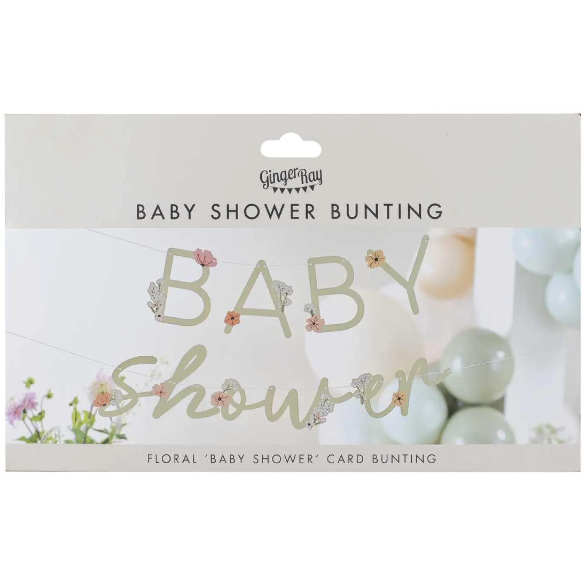 Decorations|Bunting & Garlands*Whistlefish Floral Baby Shower Bunting