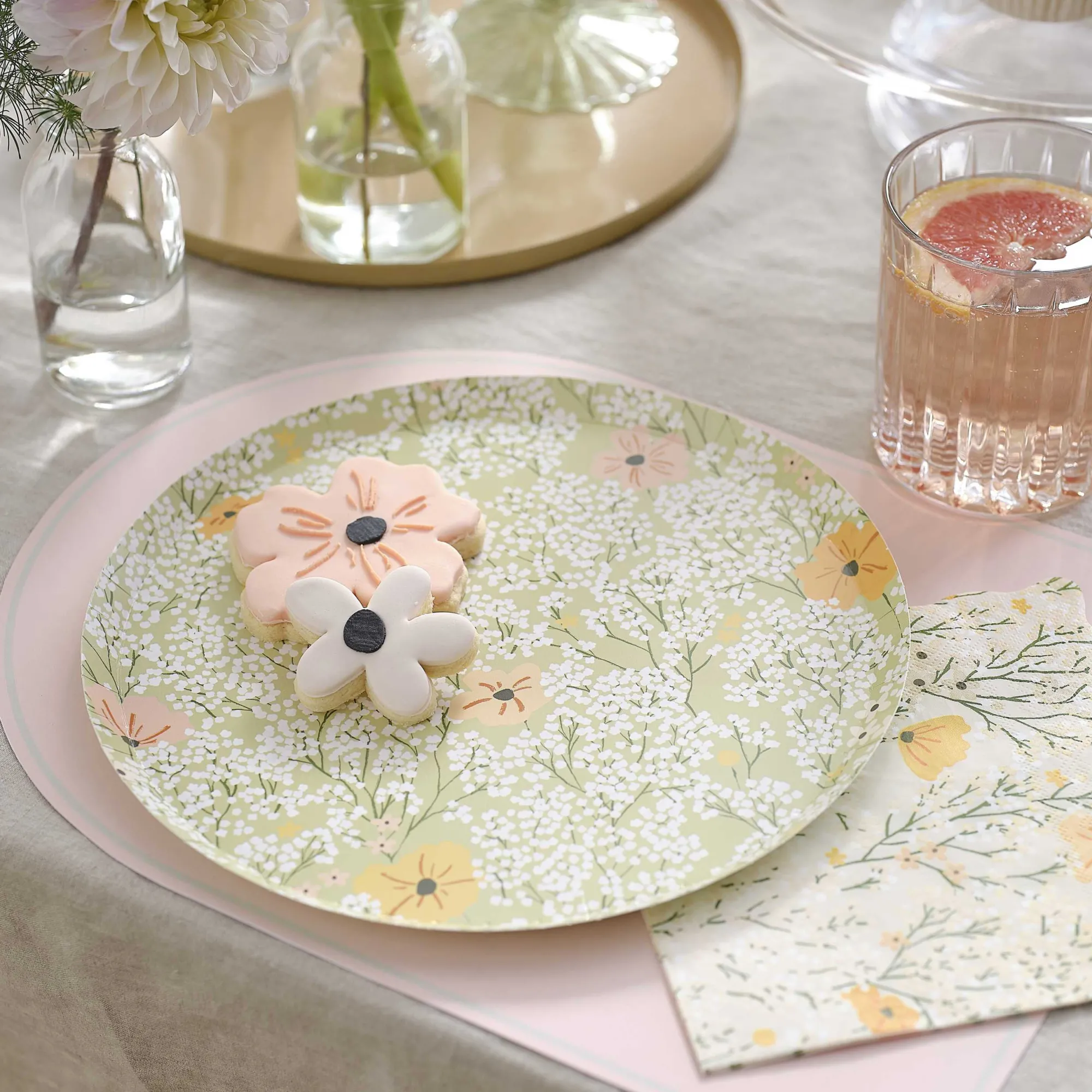 Paper Plates|Floral*Whistlefish Floral Baby Shower Plates