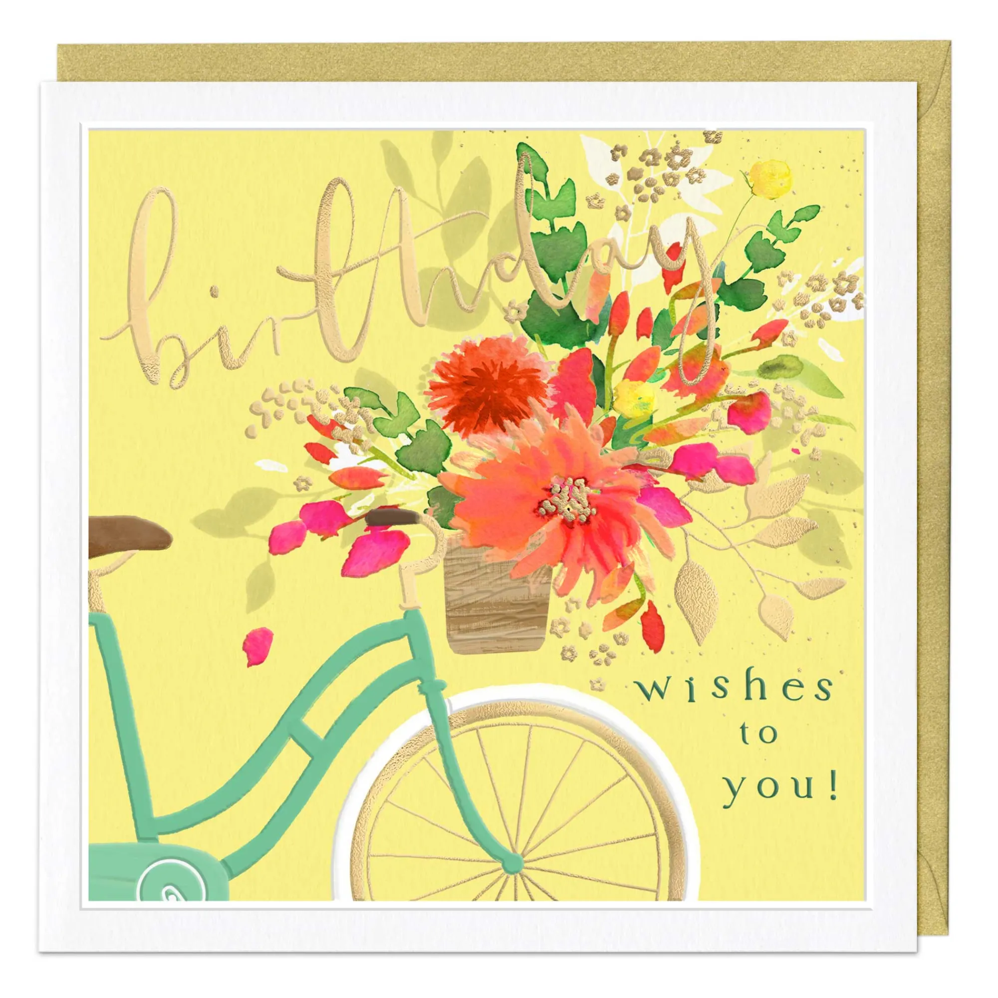 For Her*Whistlefish Floral Bike Luxury Birthday Card
