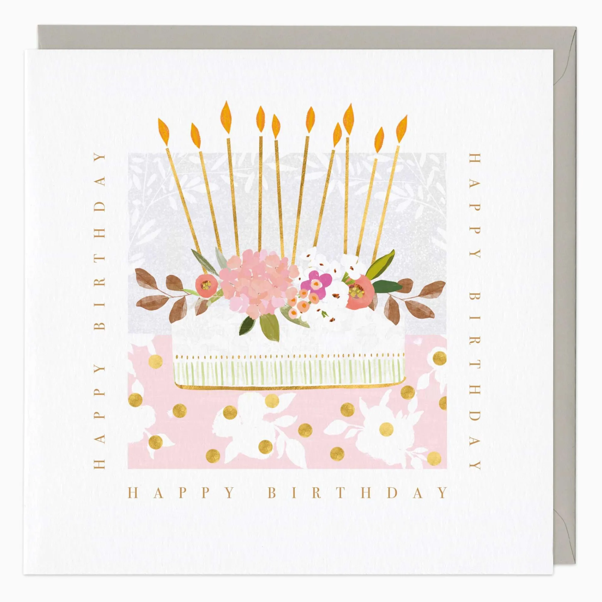 Birthday|For Her*Whistlefish Floral Birthday Cake Card