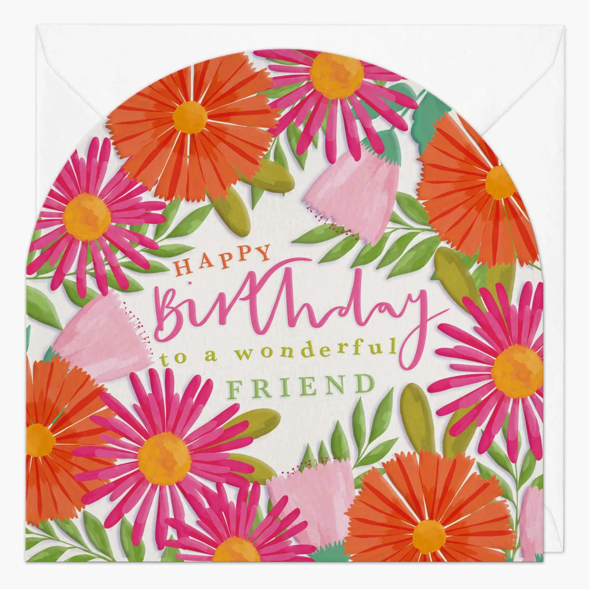 Birthday|For Relatives*Whistlefish Floral Burst for a Friend Birthday Card