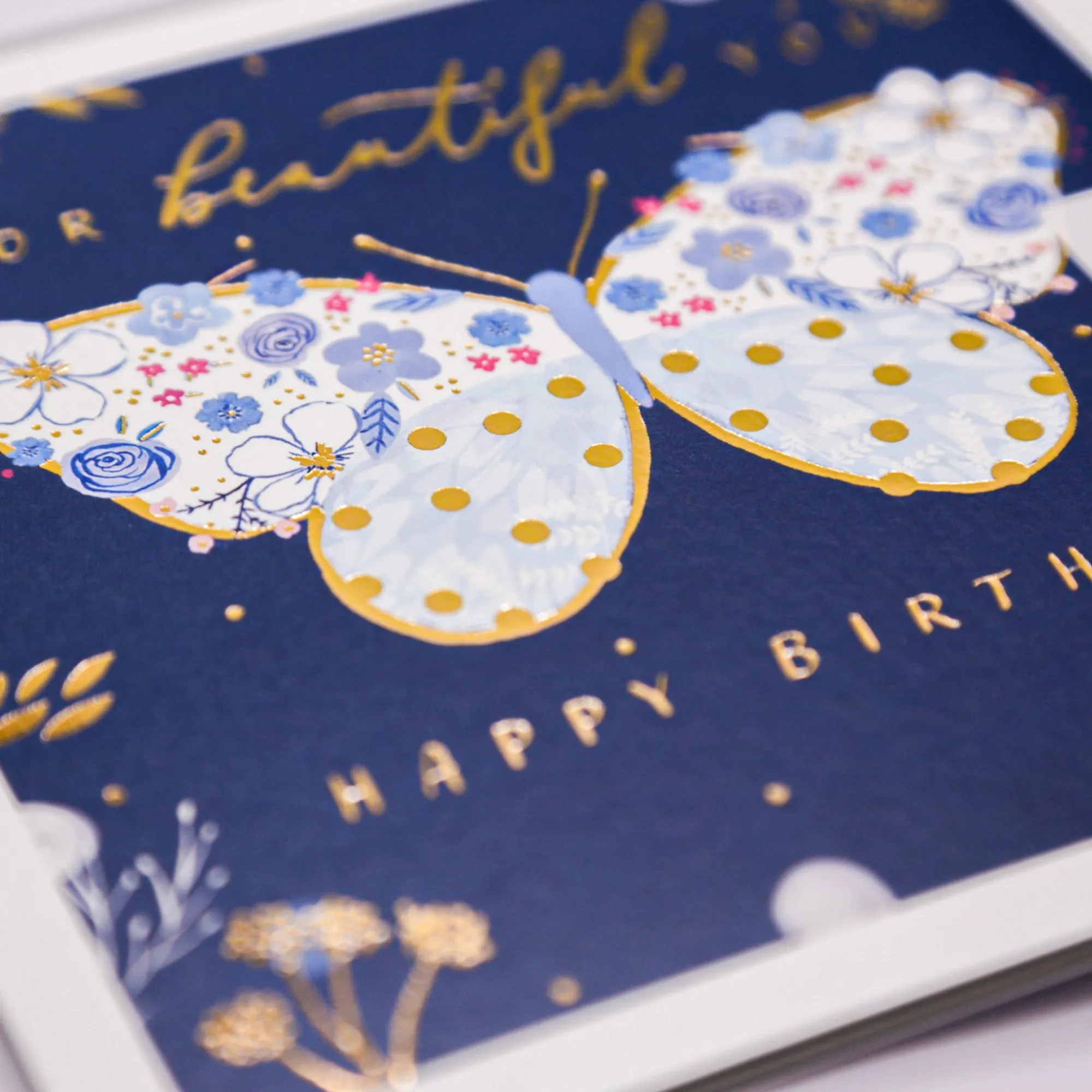 Birthday|For Her*Whistlefish Floral Butterfly Birthday Card