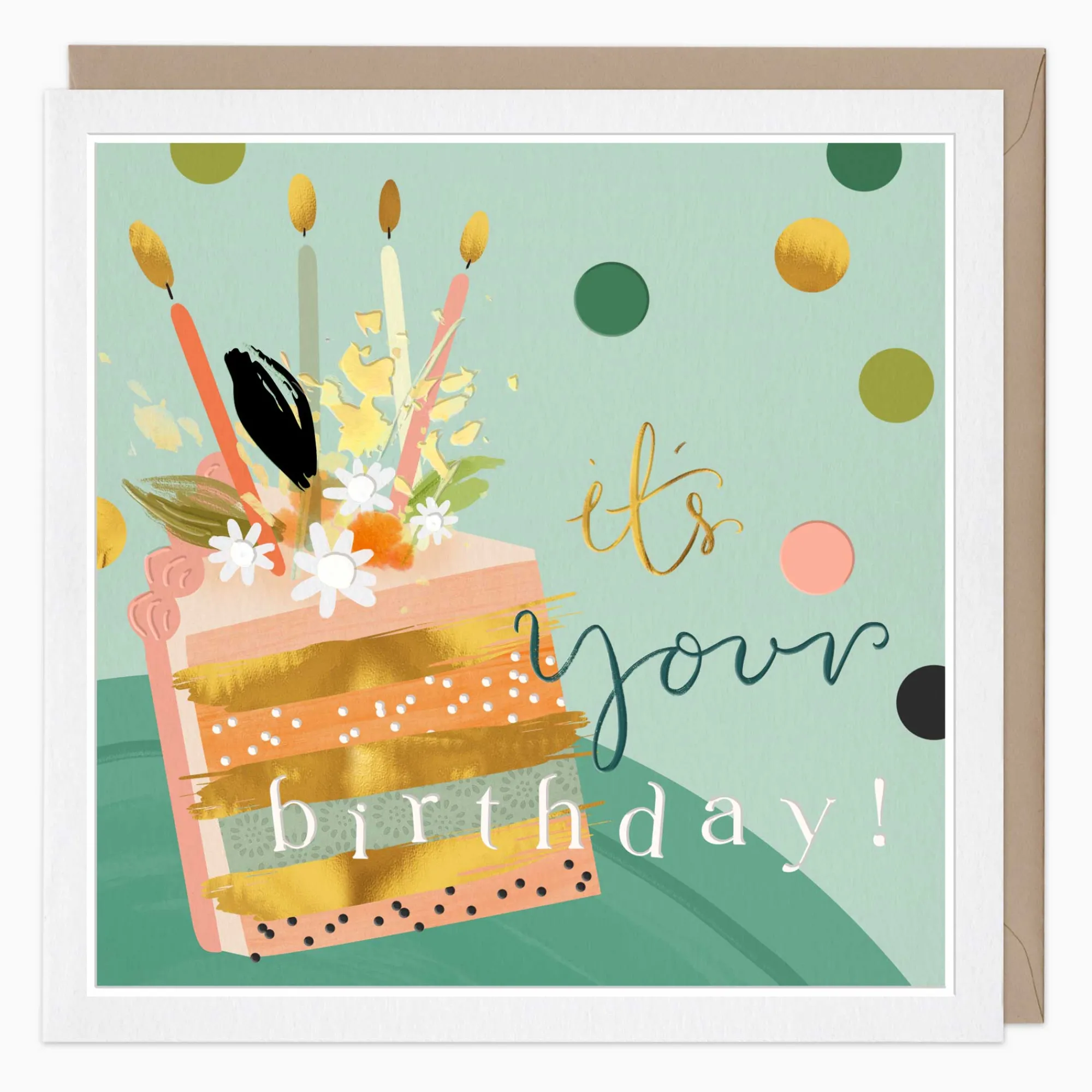 Birthday|Birthday*Whistlefish Floral Cake Luxury Birthday Card
