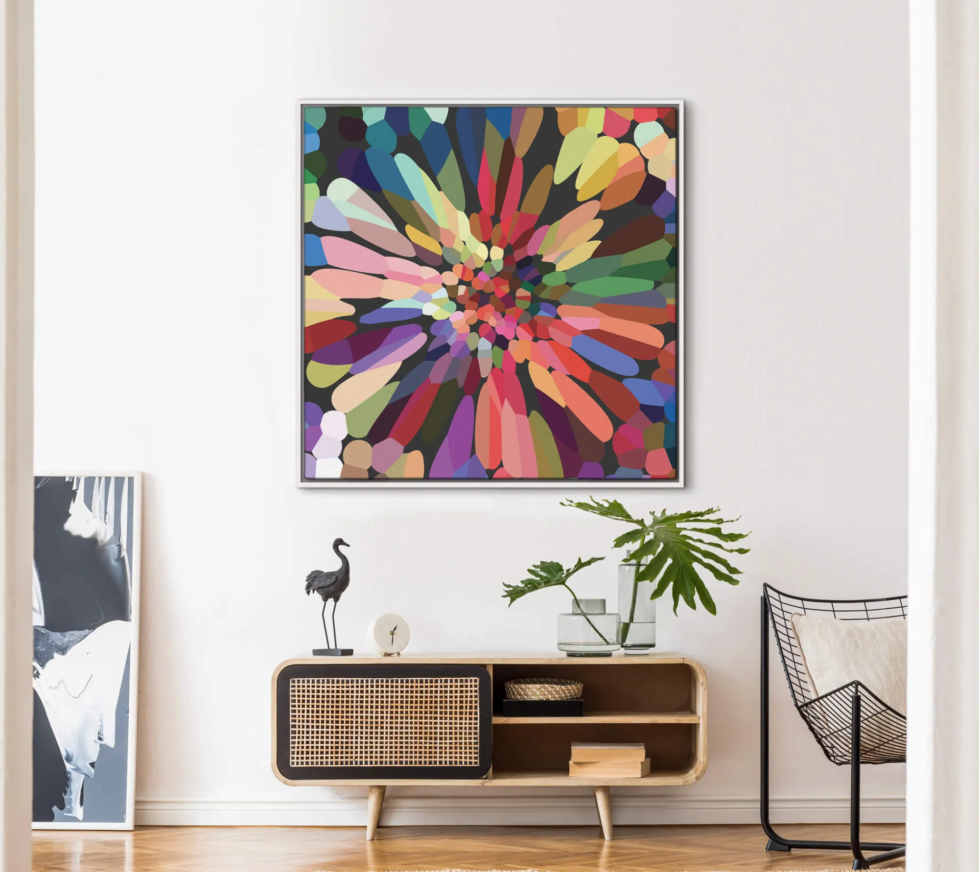 Floral & Flowers|Framed Canvas*Whistlefish Floral Explosion Framed Canvas