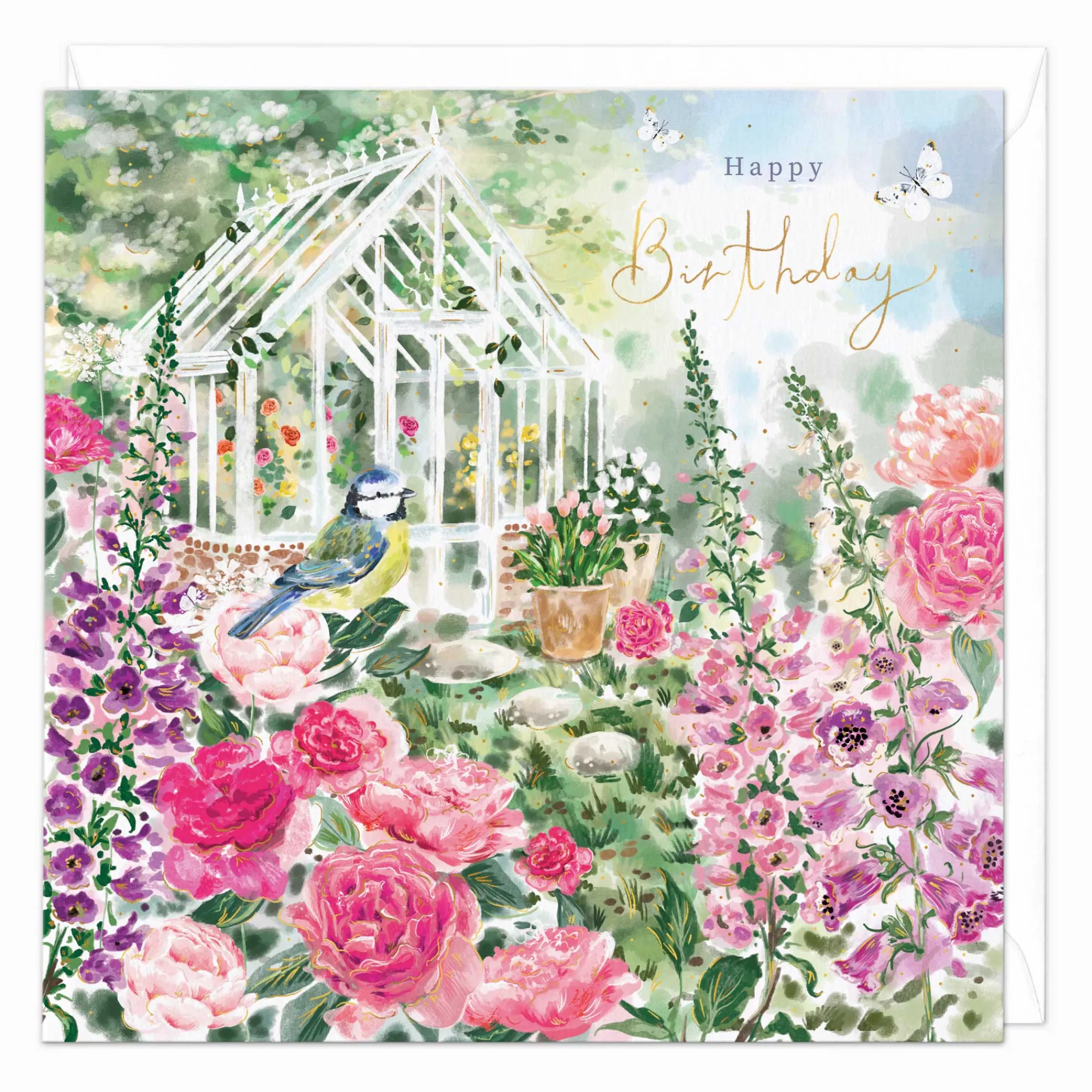 Birthday|For Her*Whistlefish Floral Greenhouse Birthday Card