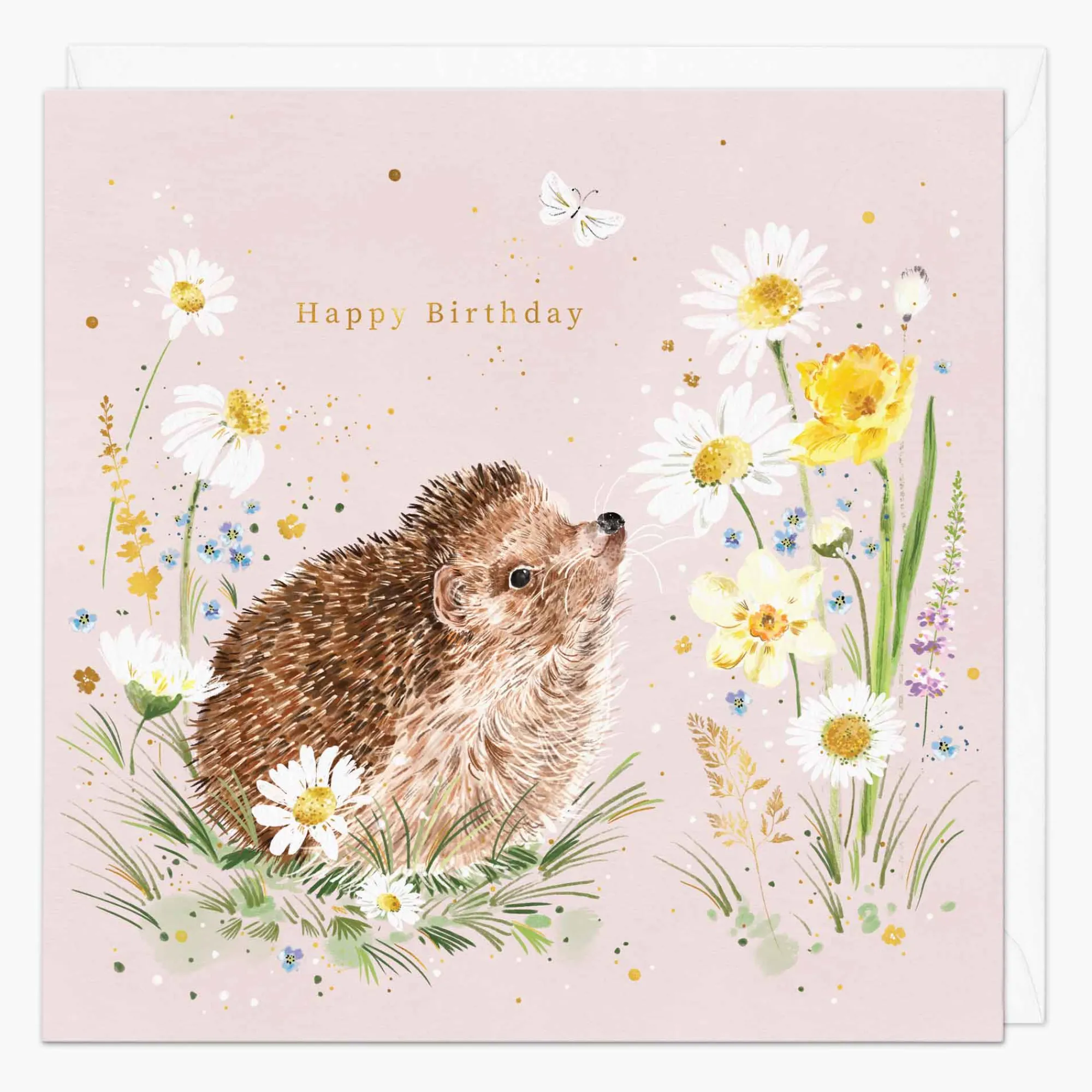 Birthday|For Her*Whistlefish Floral Hedgehog Birthday Card