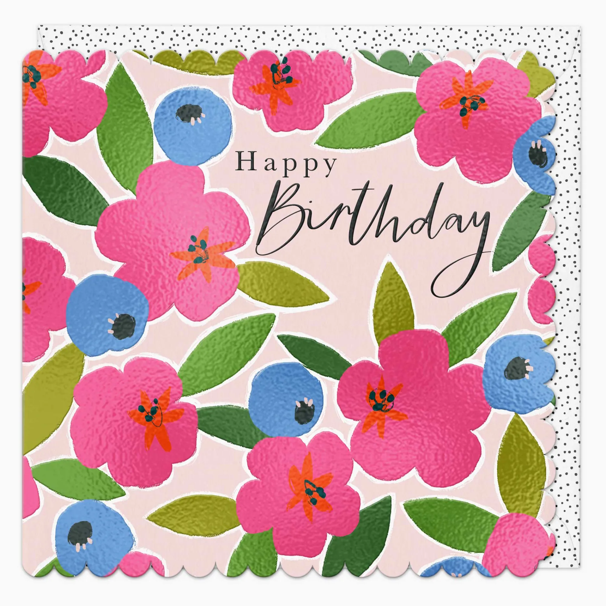 Birthday|For Her*Whistlefish Floral Scallop Birthday Card
