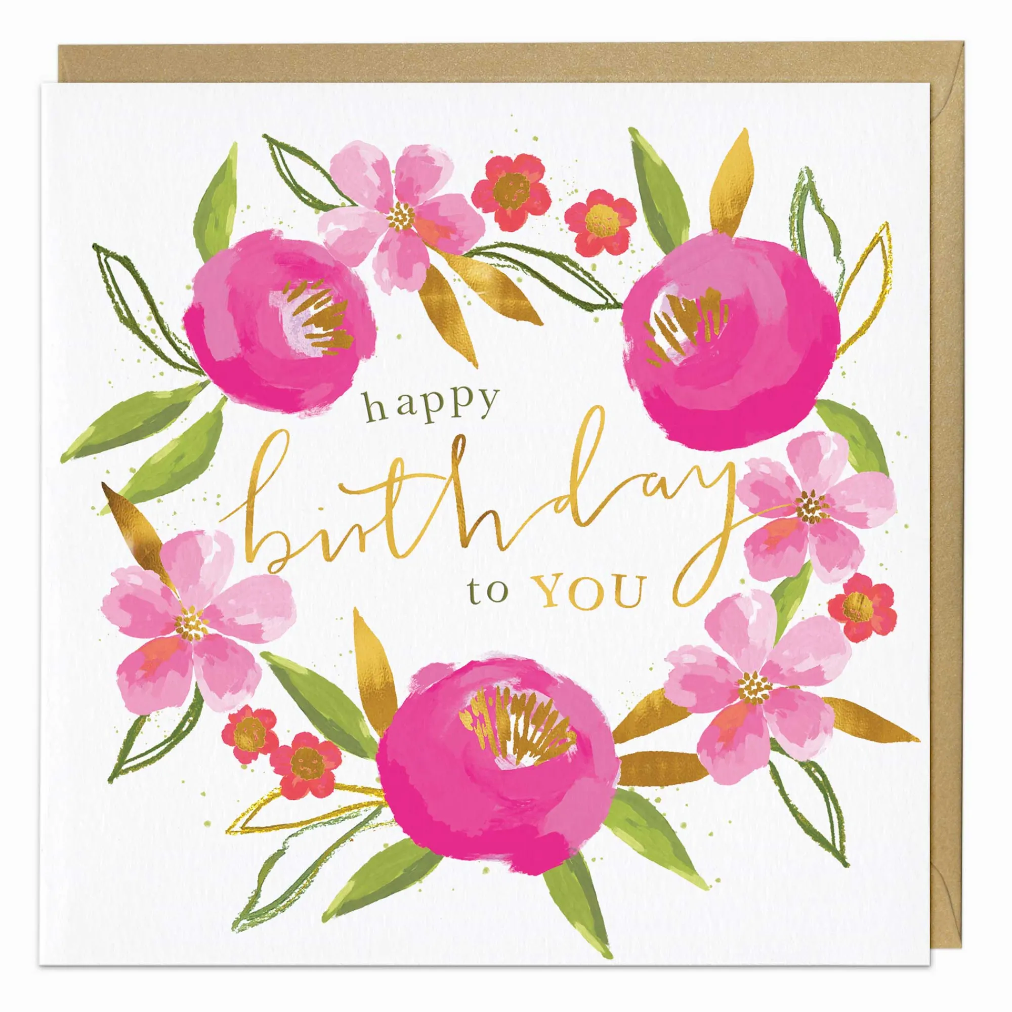 Birthday|For Her*Whistlefish Floral Wreath Birthday Card