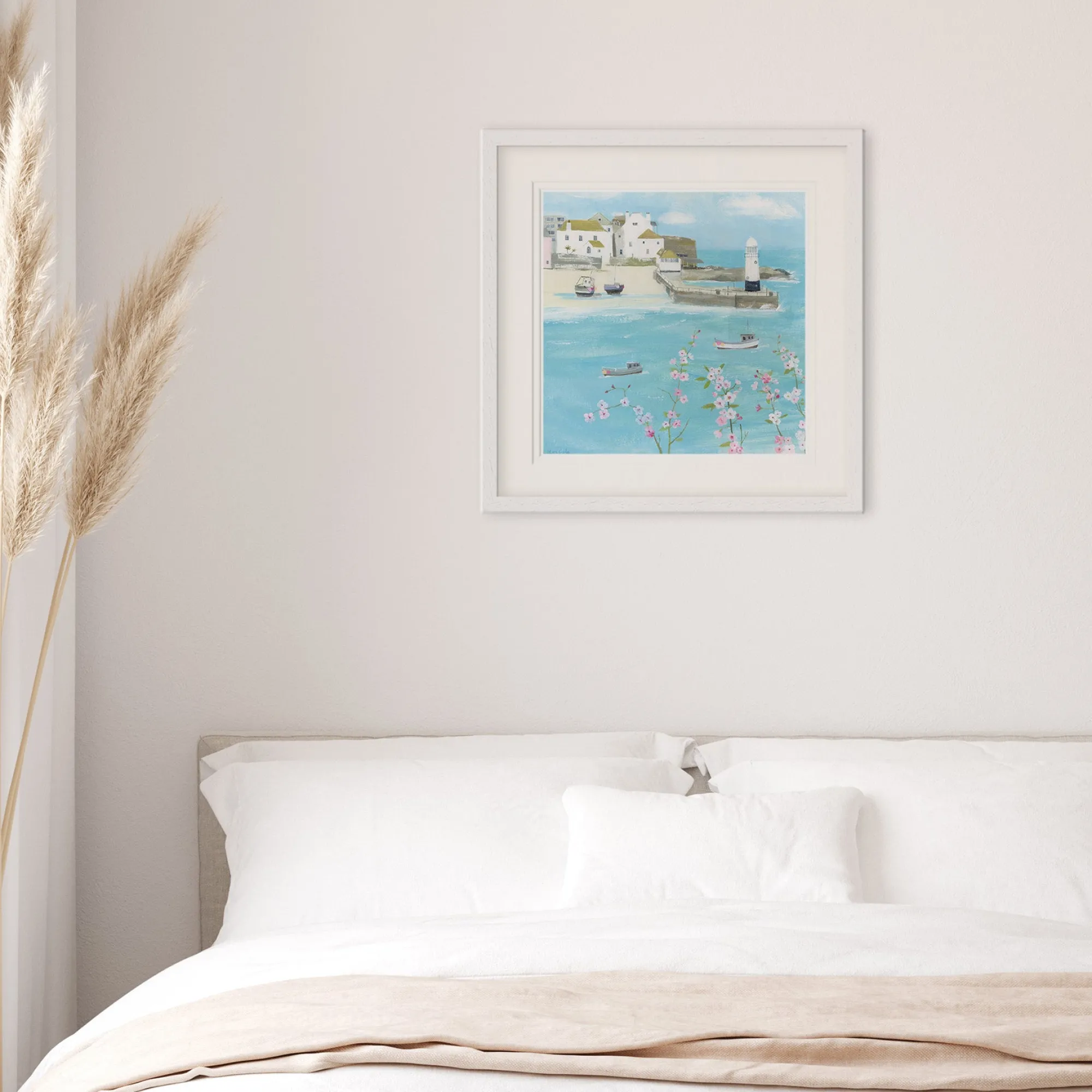 St Ives|Floral & Flowers*Whistlefish Flowers Above St Ives Framed Print