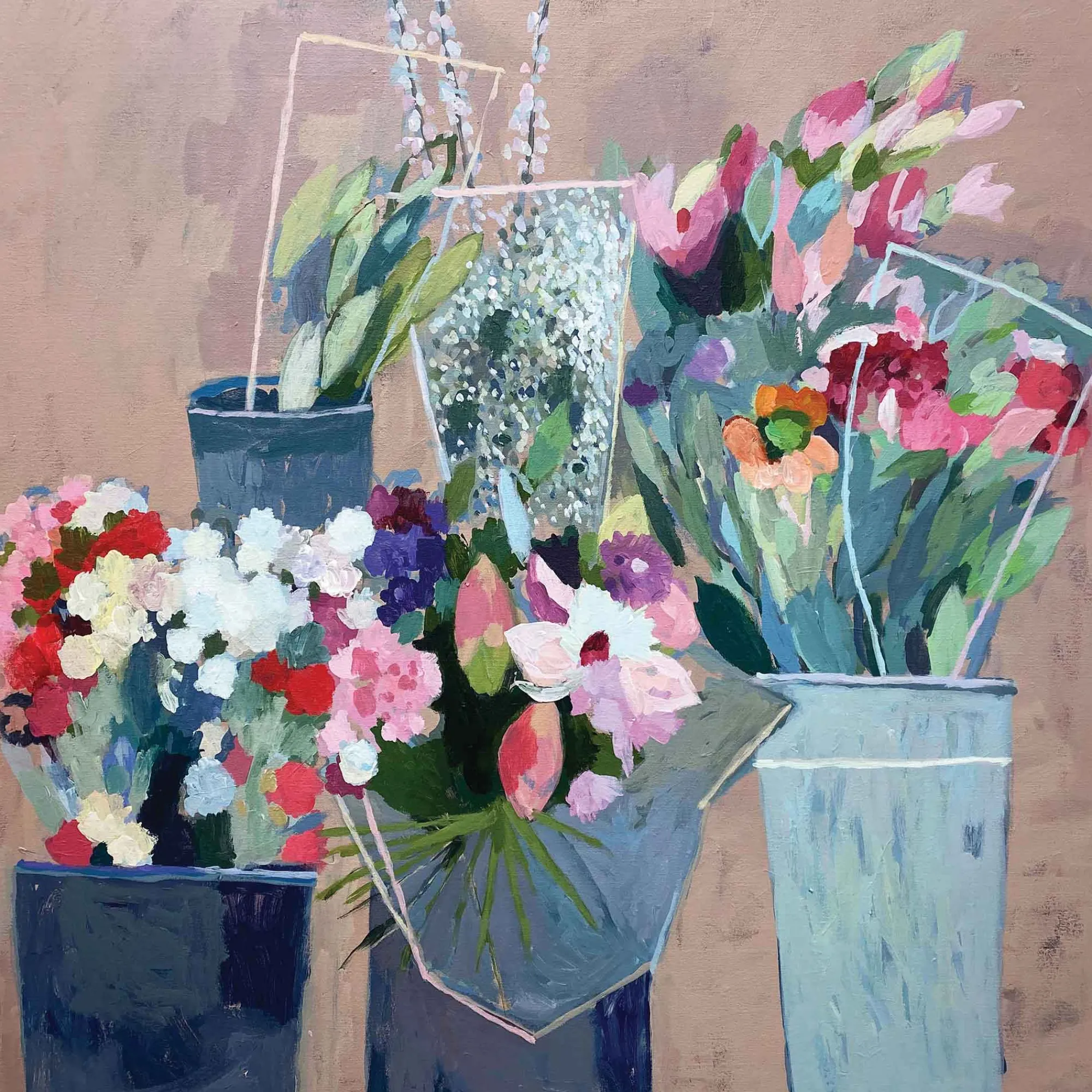Unframed Prints*Whistlefish Flowers For Sale Large Art Print