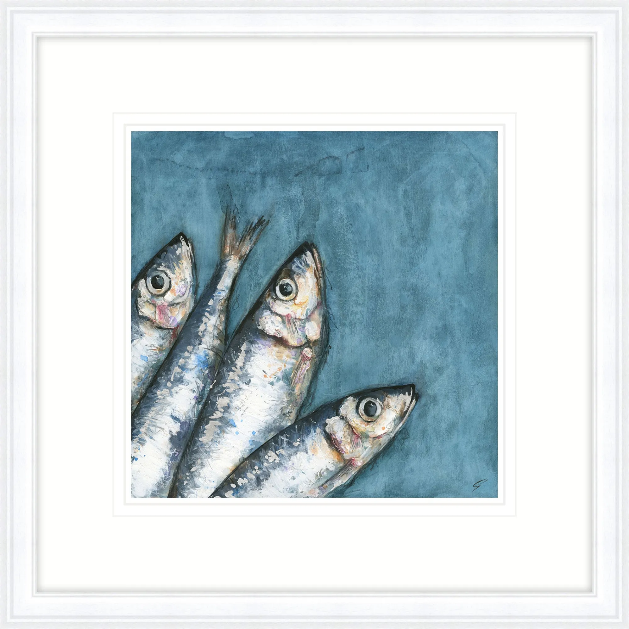 Animal|Framed Prints*Whistlefish Four Sardines Framed Print